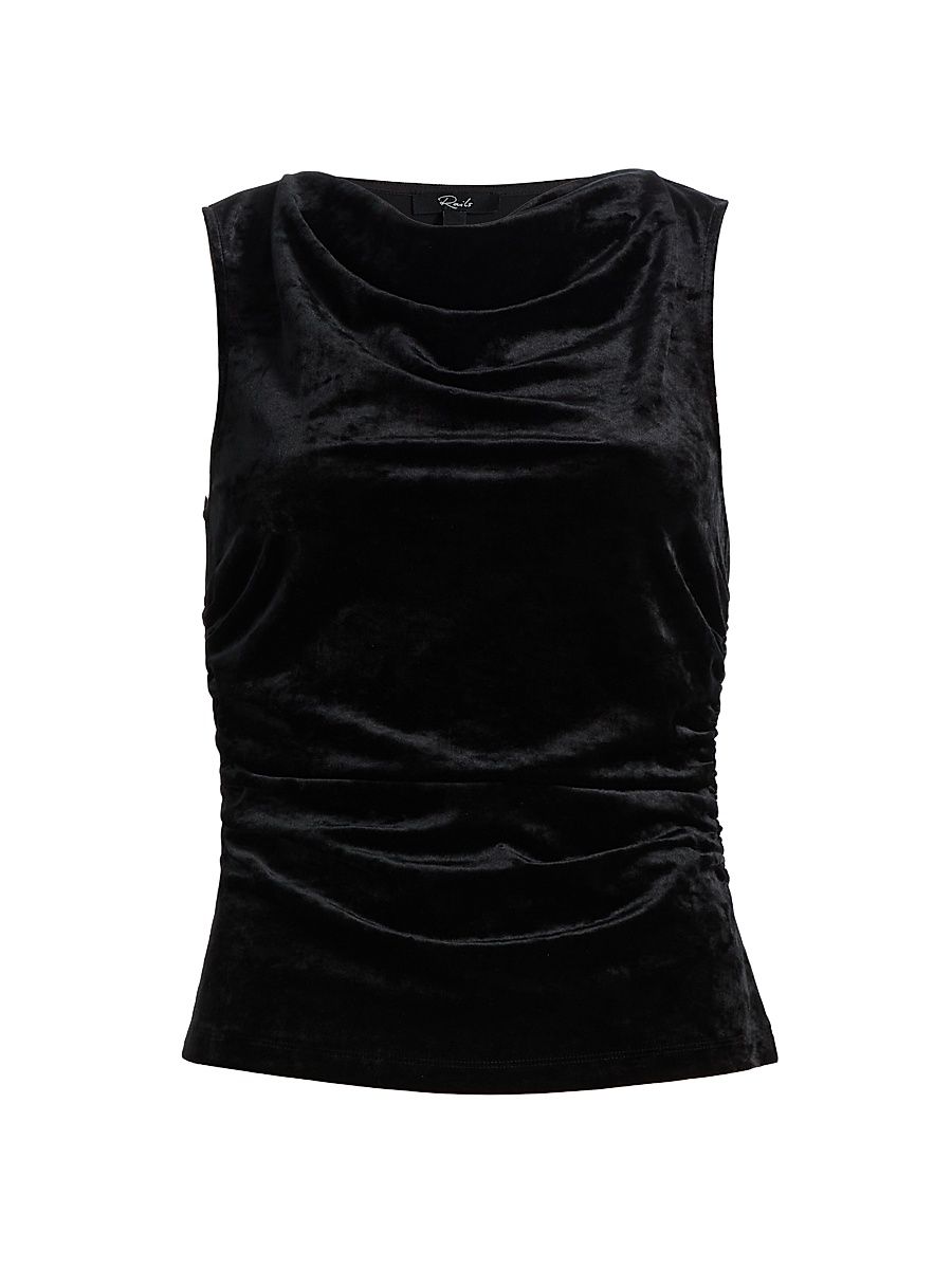 Women's Fete Velvet Tank - Black - Size Medium