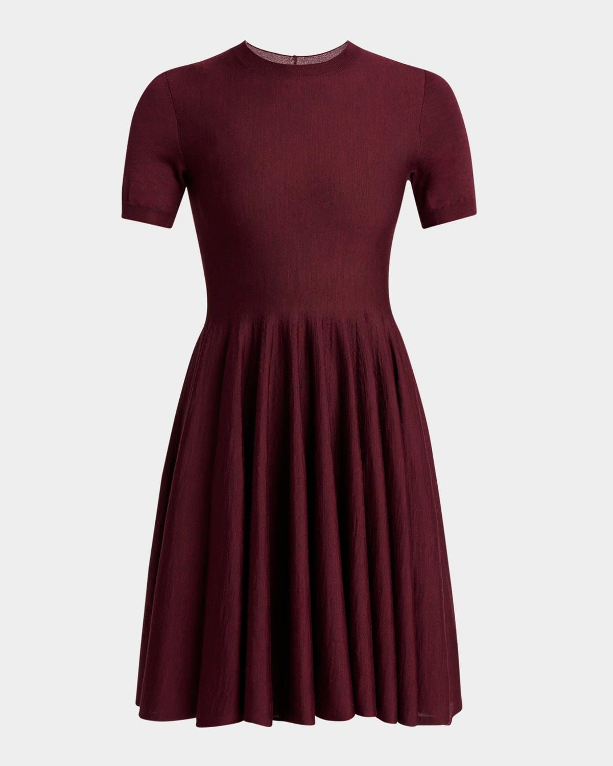 Short-Sleeve Fit-&-Flare Mini Dress