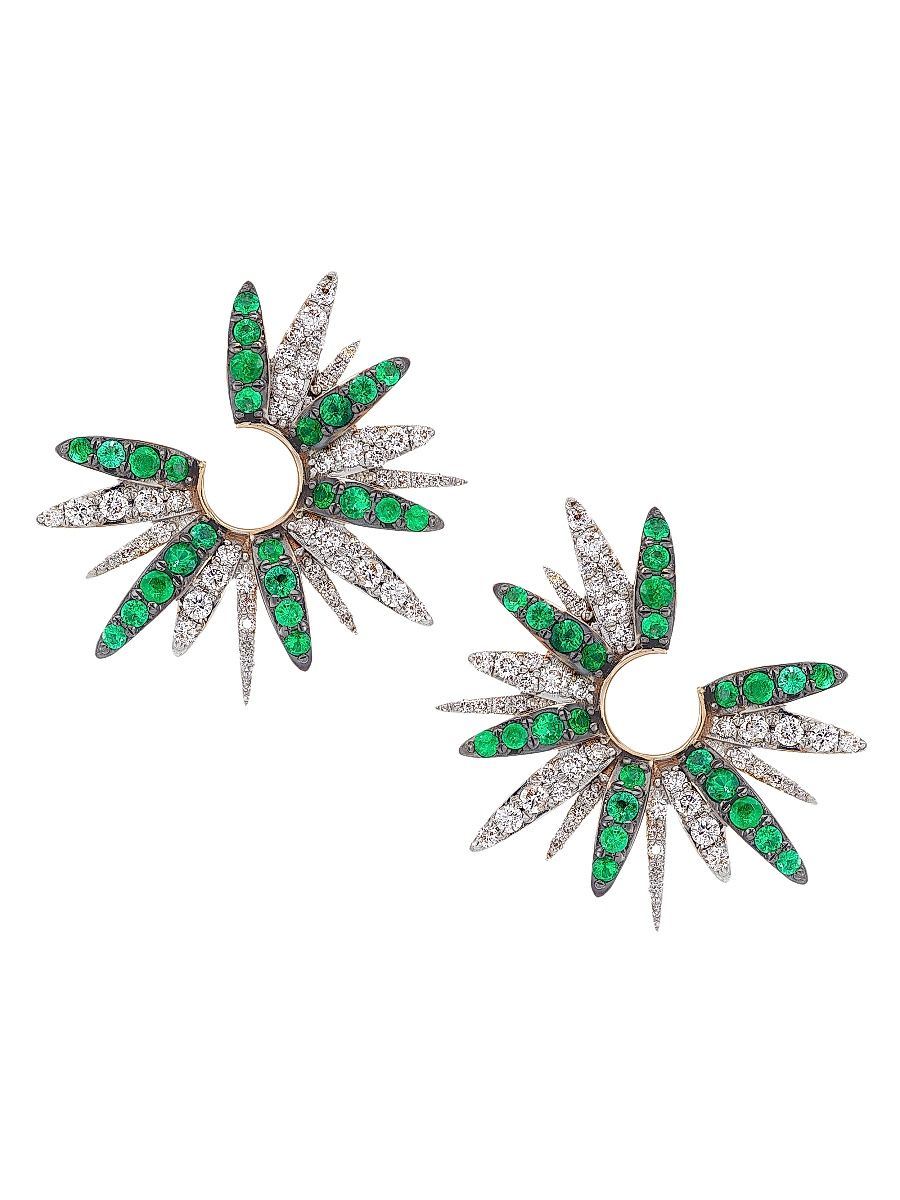 Women's Hera 14K-Yellow-Gold & 1.83 TCW Diamond Earrings - Yellow Gold