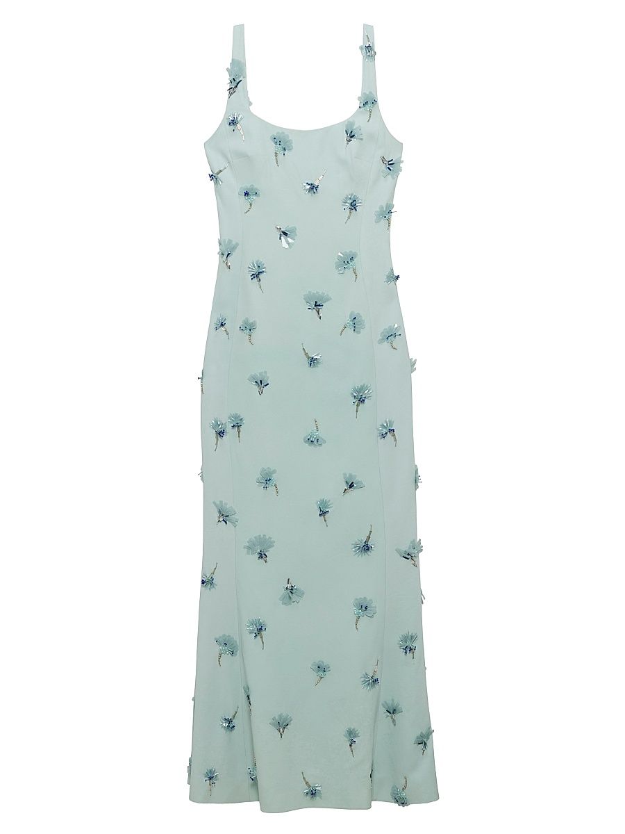 Women's Briella Embellished Sleeveless Gown - Sky - Size 12