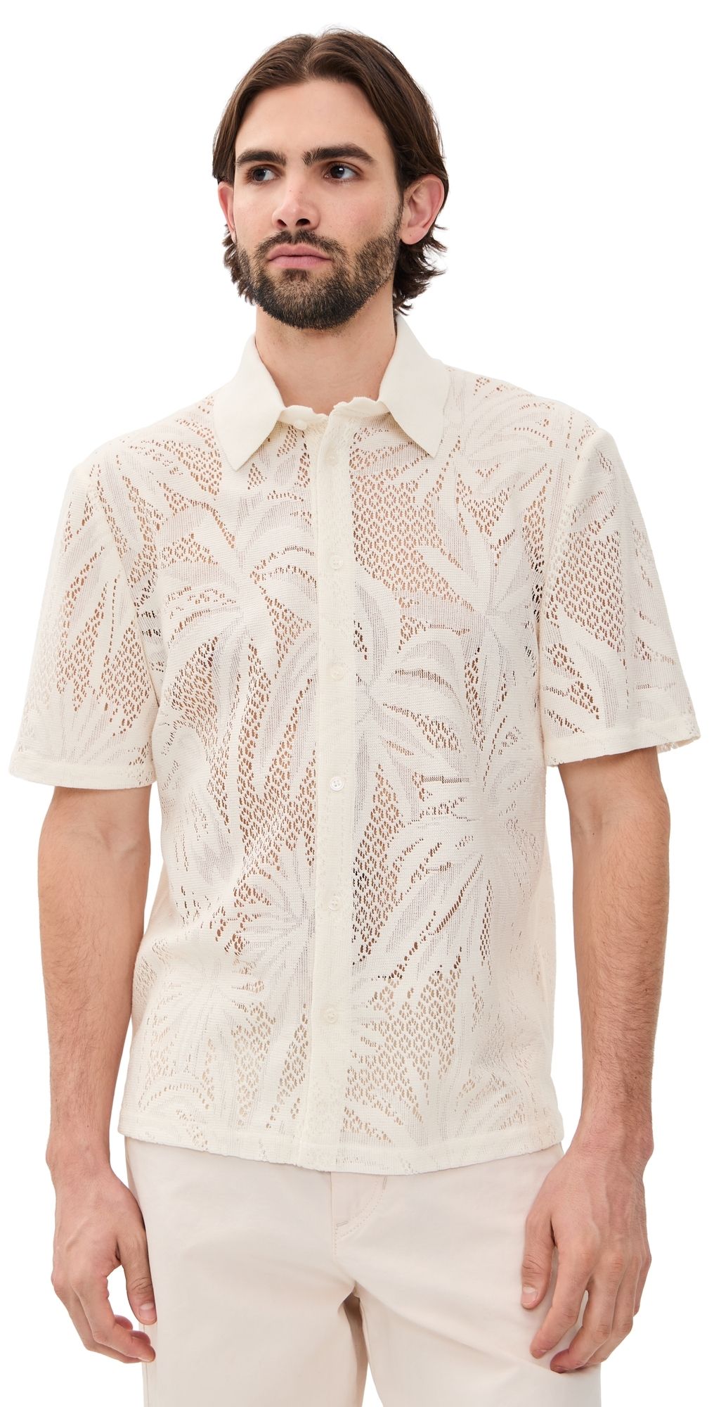 SIMKHAI Conrad Shirt Ivory S