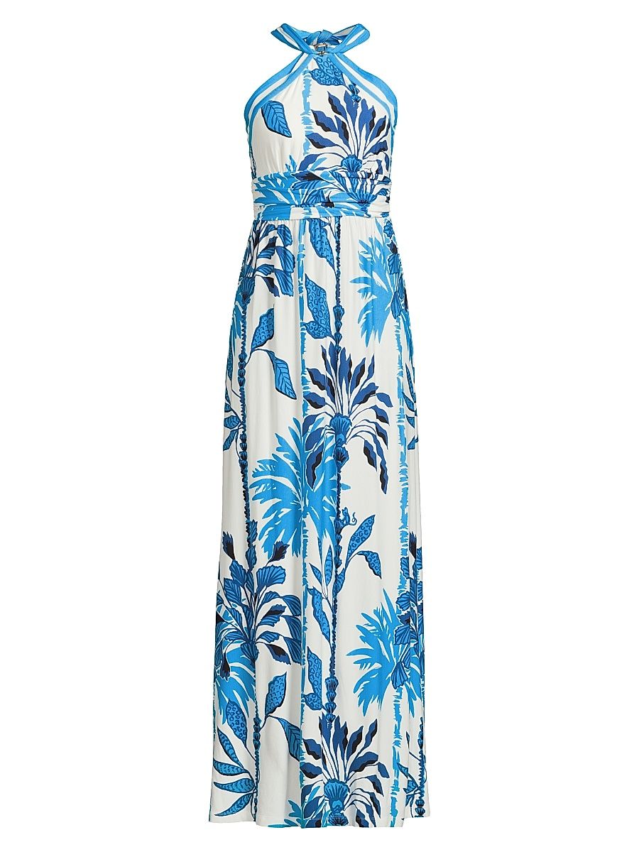 Women's Devena Floral Halter Maxi Dress - Coconut Multi - Size 4