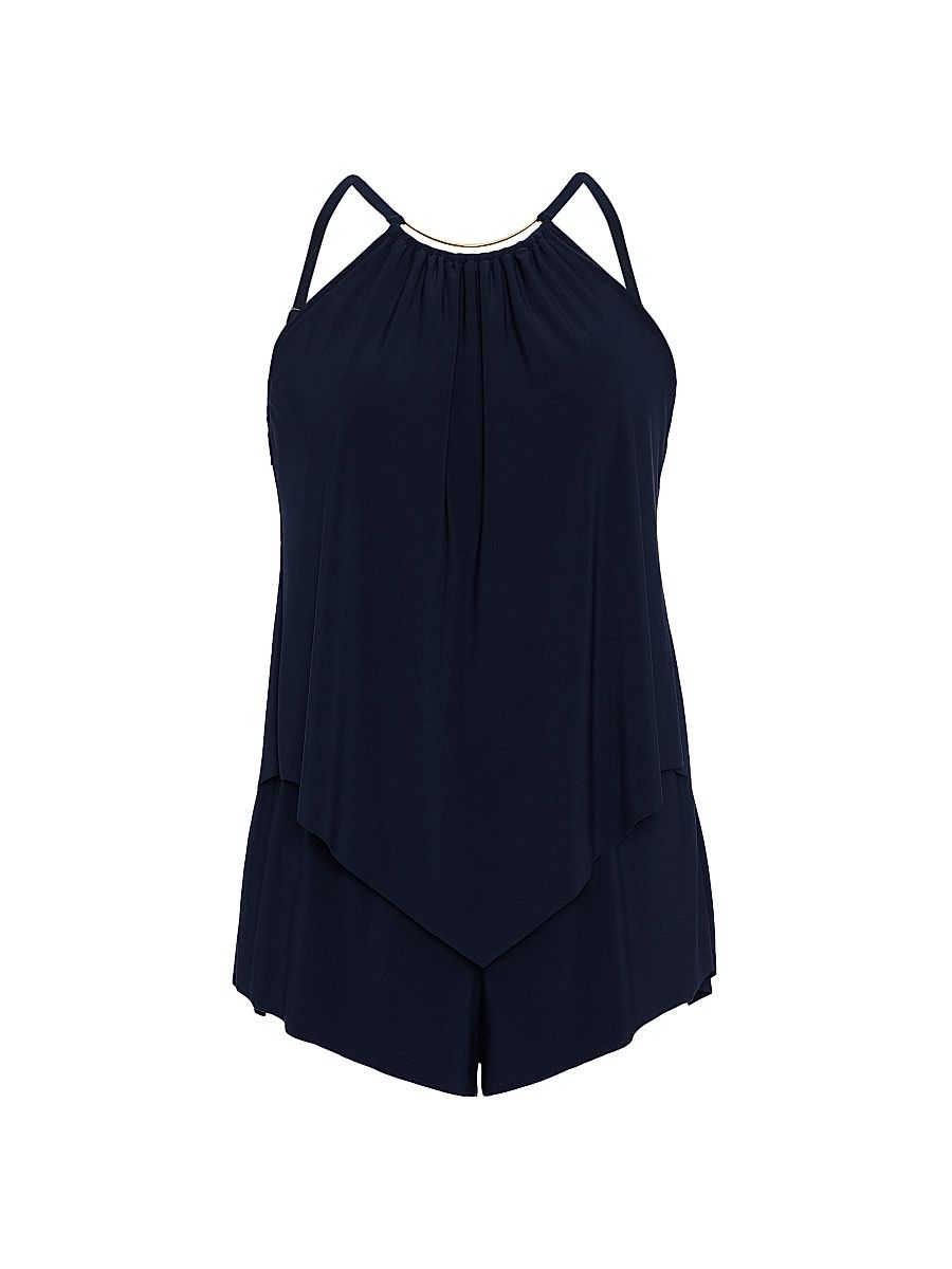 Women's Goldie Swim Romper - Black - Size 14
