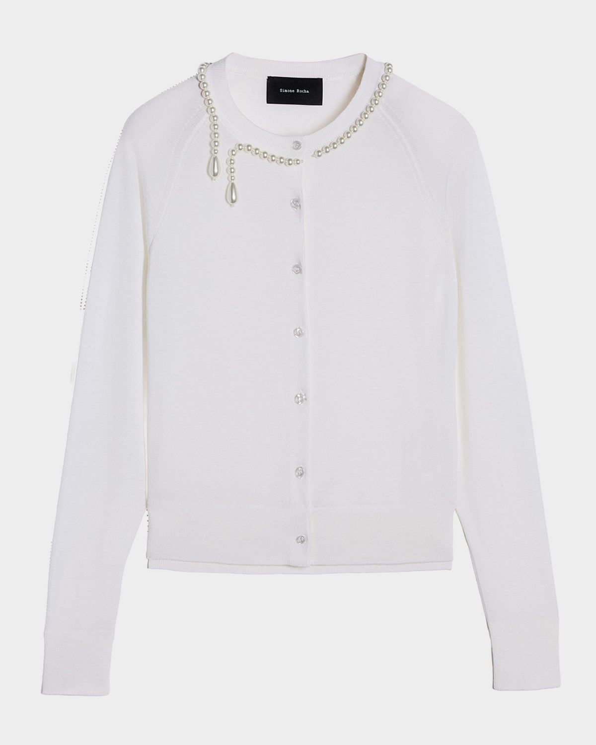 Pearly Classic Merino Crewneck Cardigan