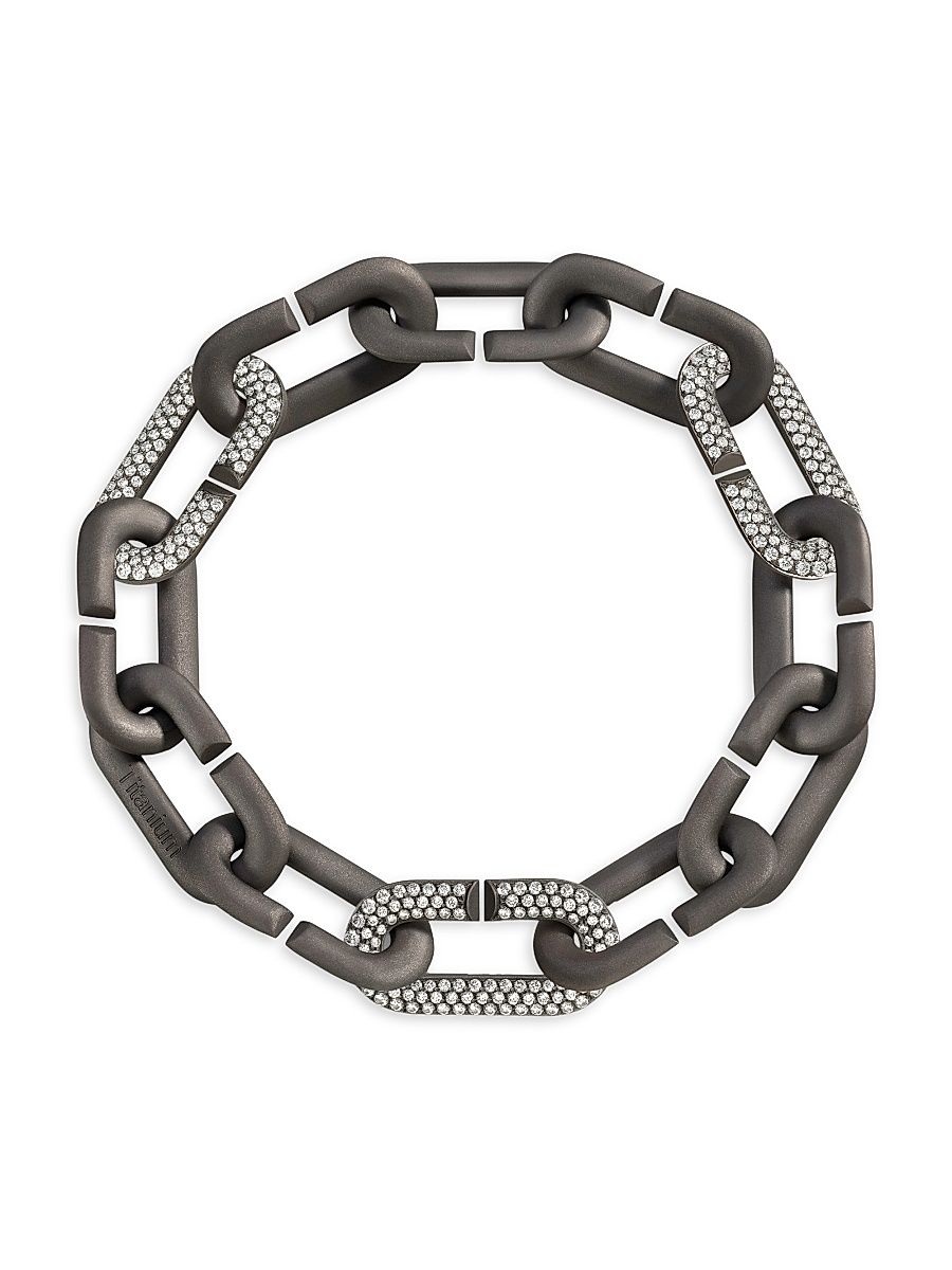 Women's Mon Jeu Diamond & Titanium Chain Bracelet - Titanium