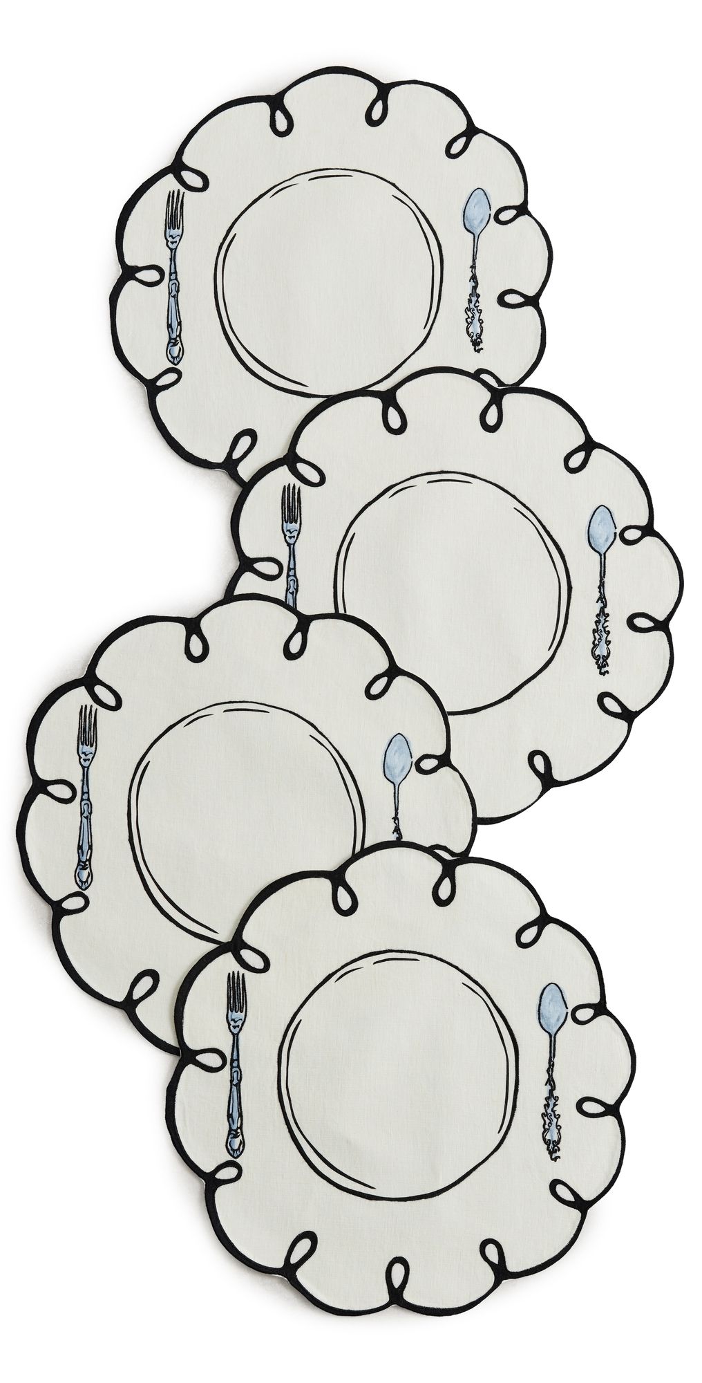 Misette Linen Embroidered Placemats Multi One Size