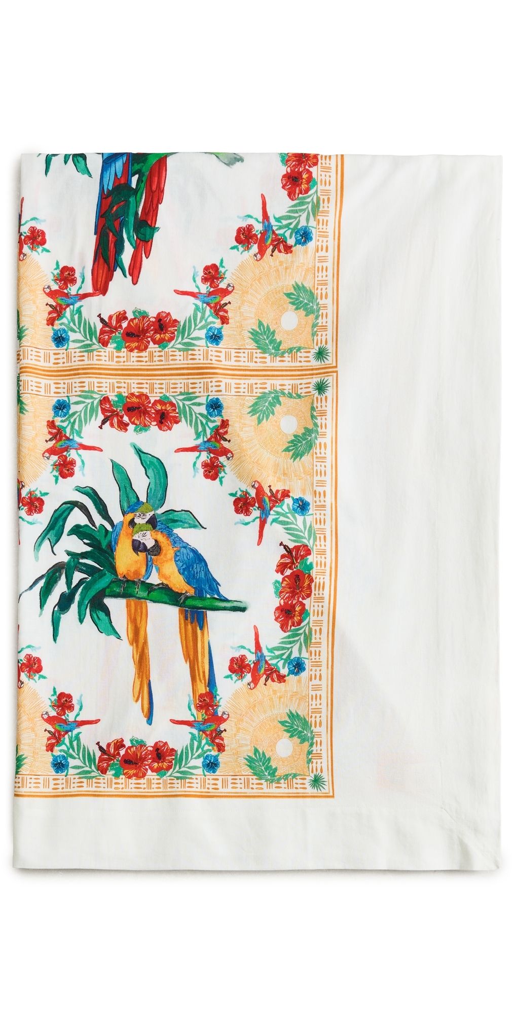 Coniglio Palm Beach Standard Table Cloth Tropical Aviary Ivory Breeze One Size