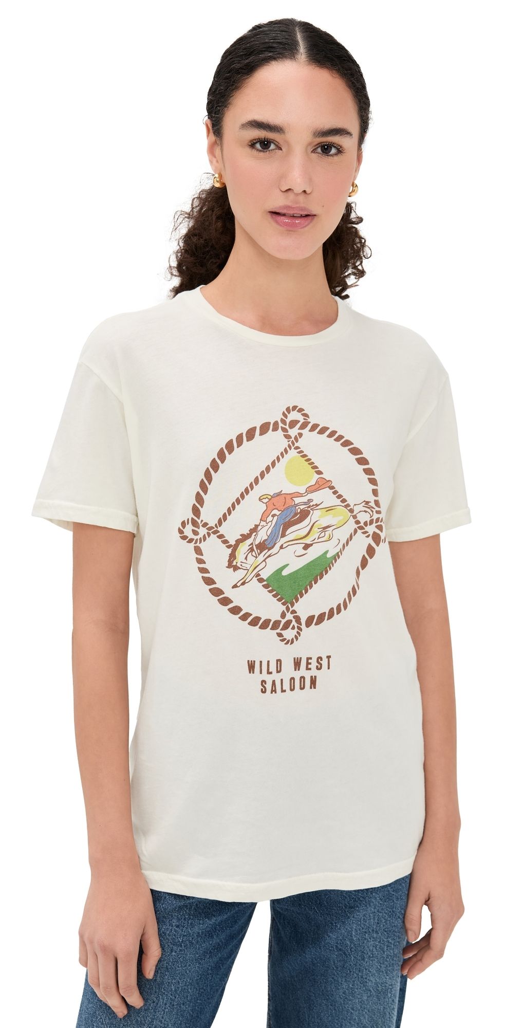 Original Retro Brand Cowboy Bar Tee Antique White S