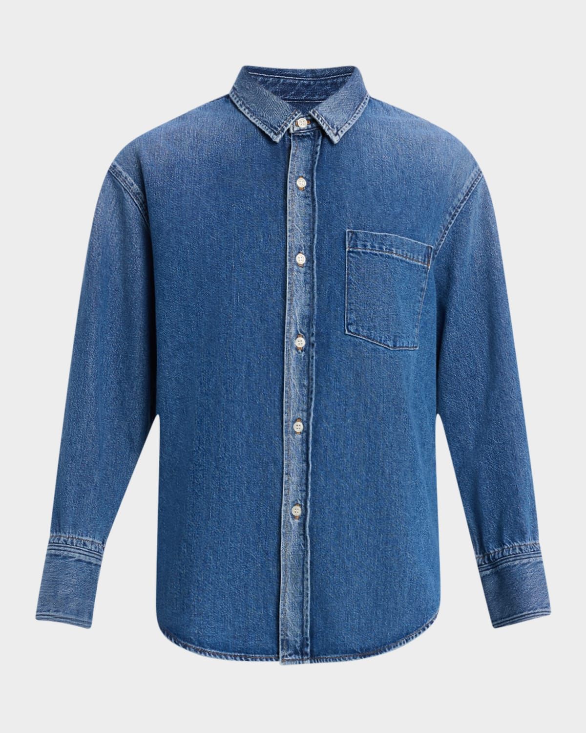 Harris Button-Down Cotton Denim Shirt