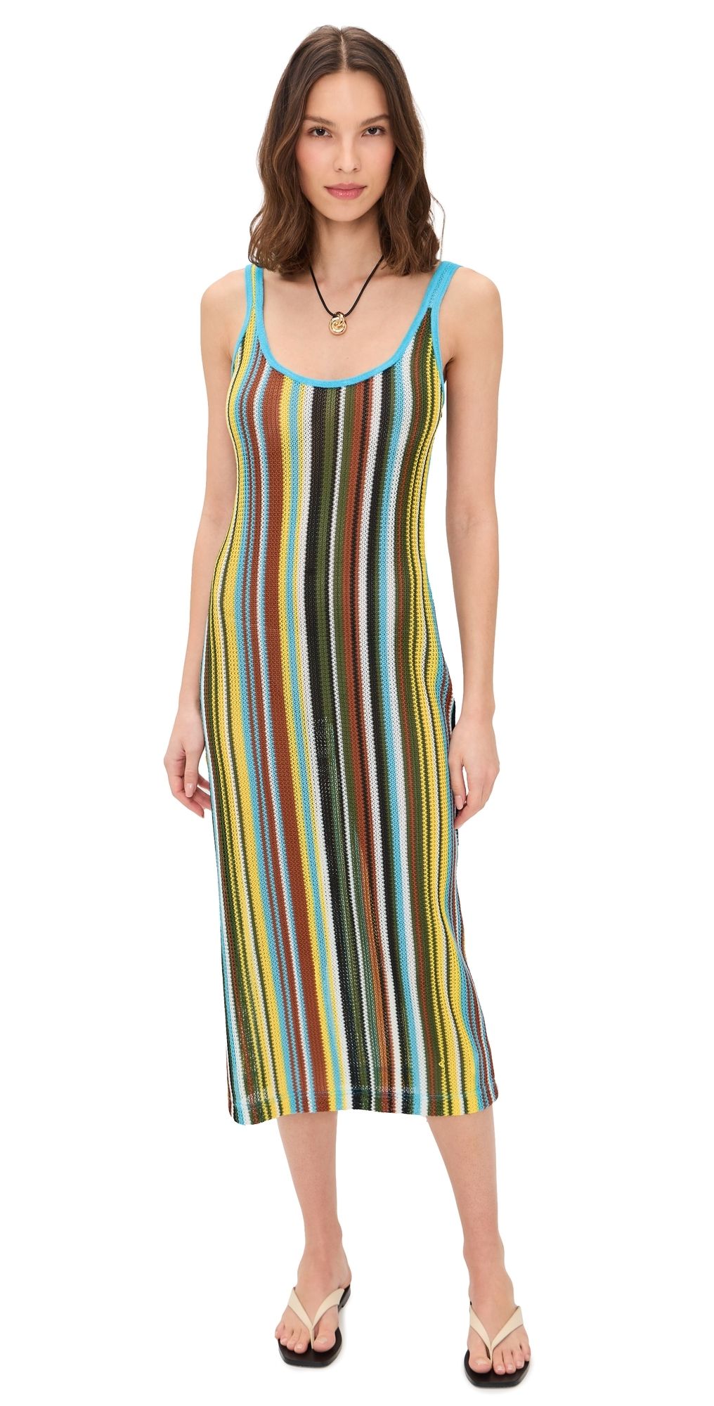 STAUD Jessica Dress Skate Stripe XL