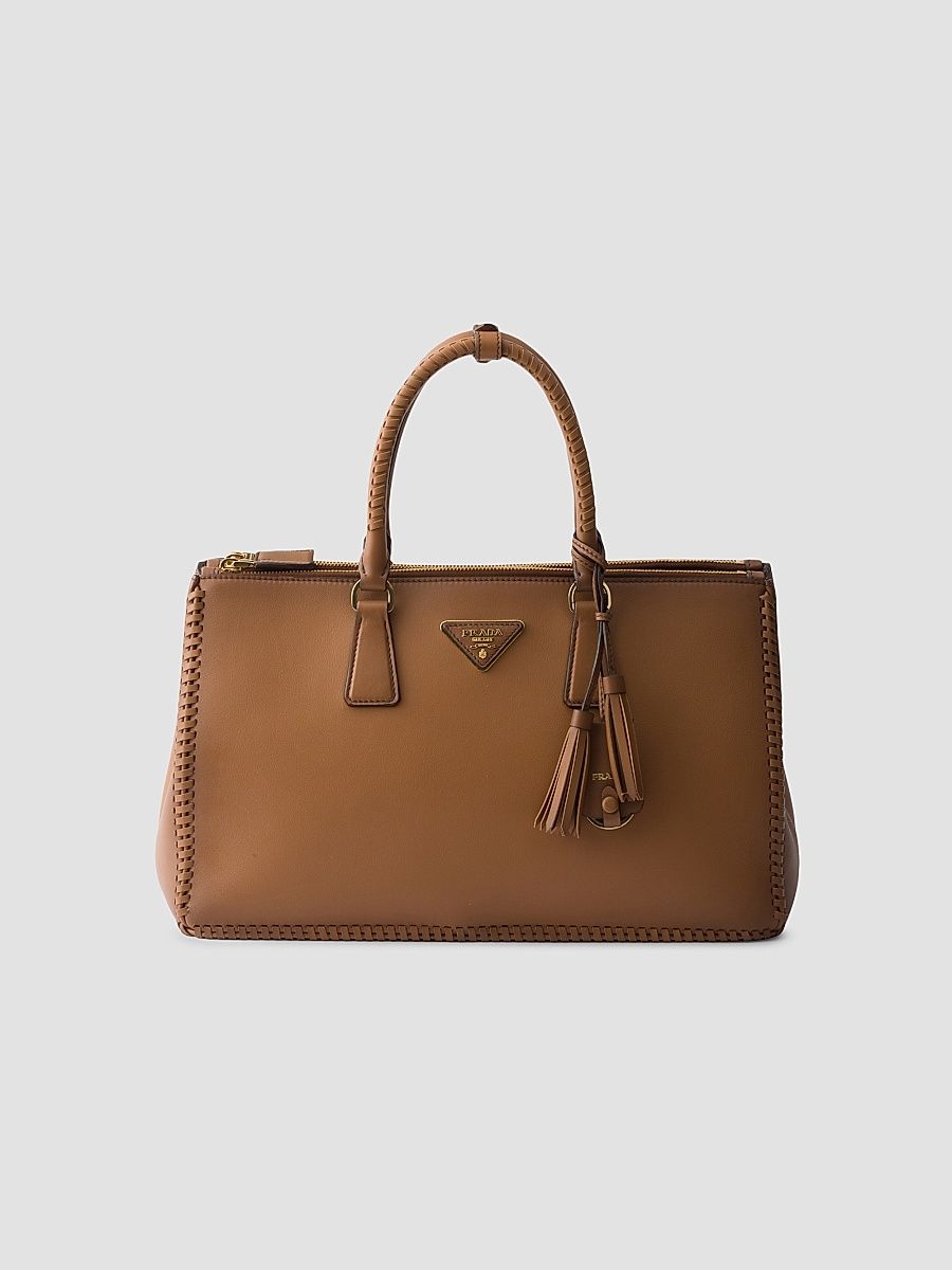 Women's Galleria Large Leather Tote Bag - Brown