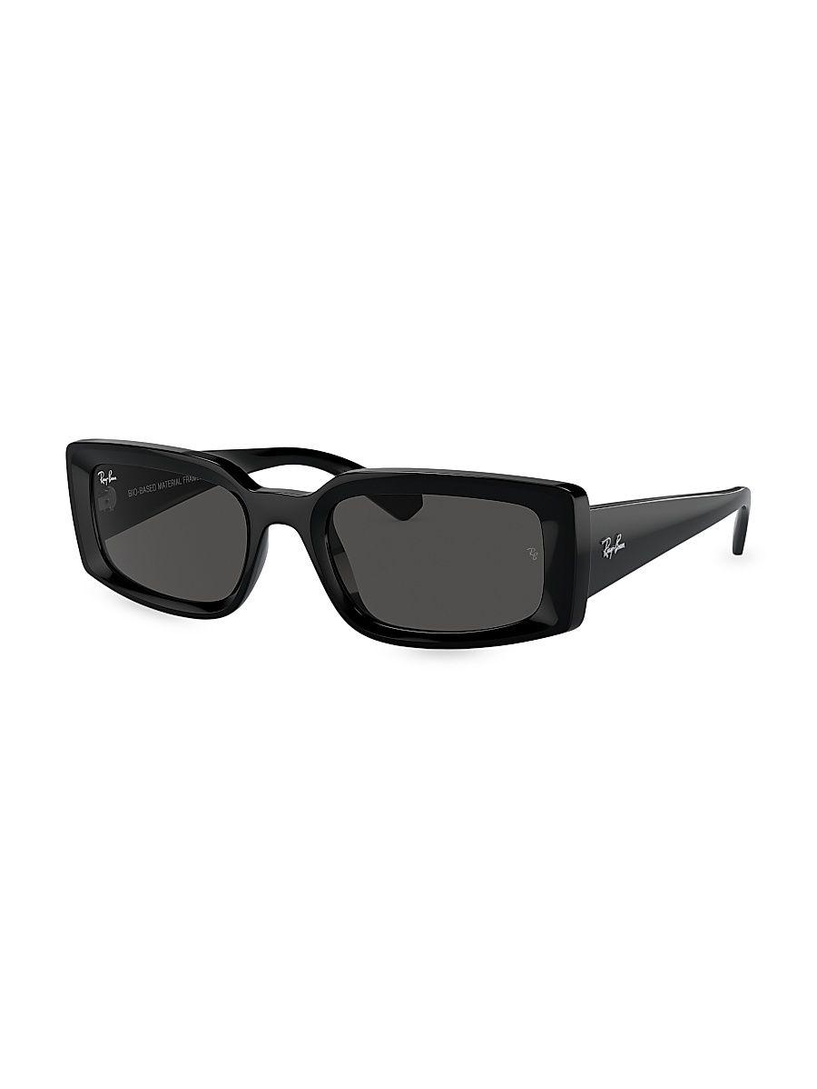 Women's RB4395 54MM Rectangular Sunglasses - Black Dark Grey