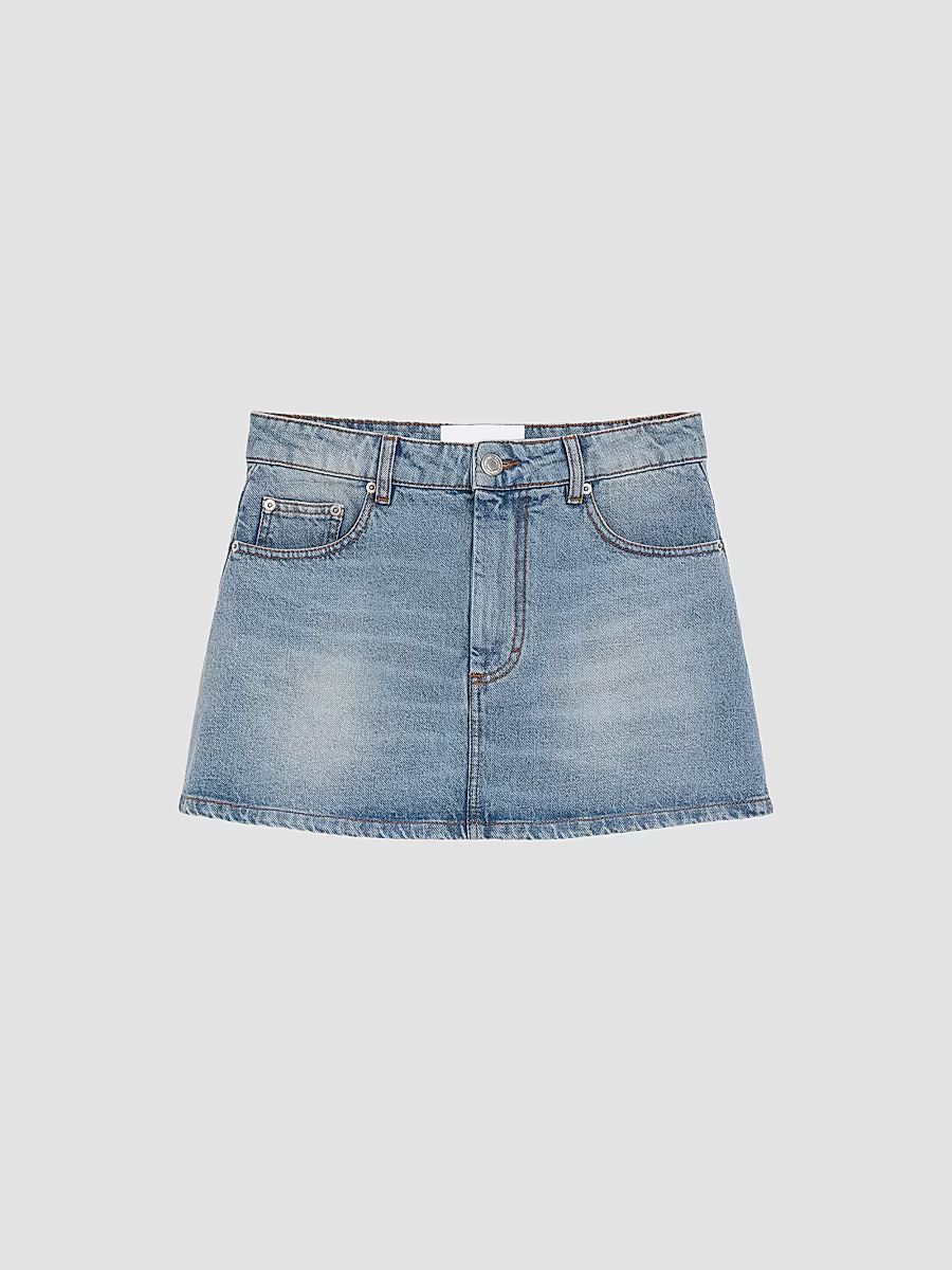 AMI Paris Women's Denim Mini Skirt - Used Blue - Size 32