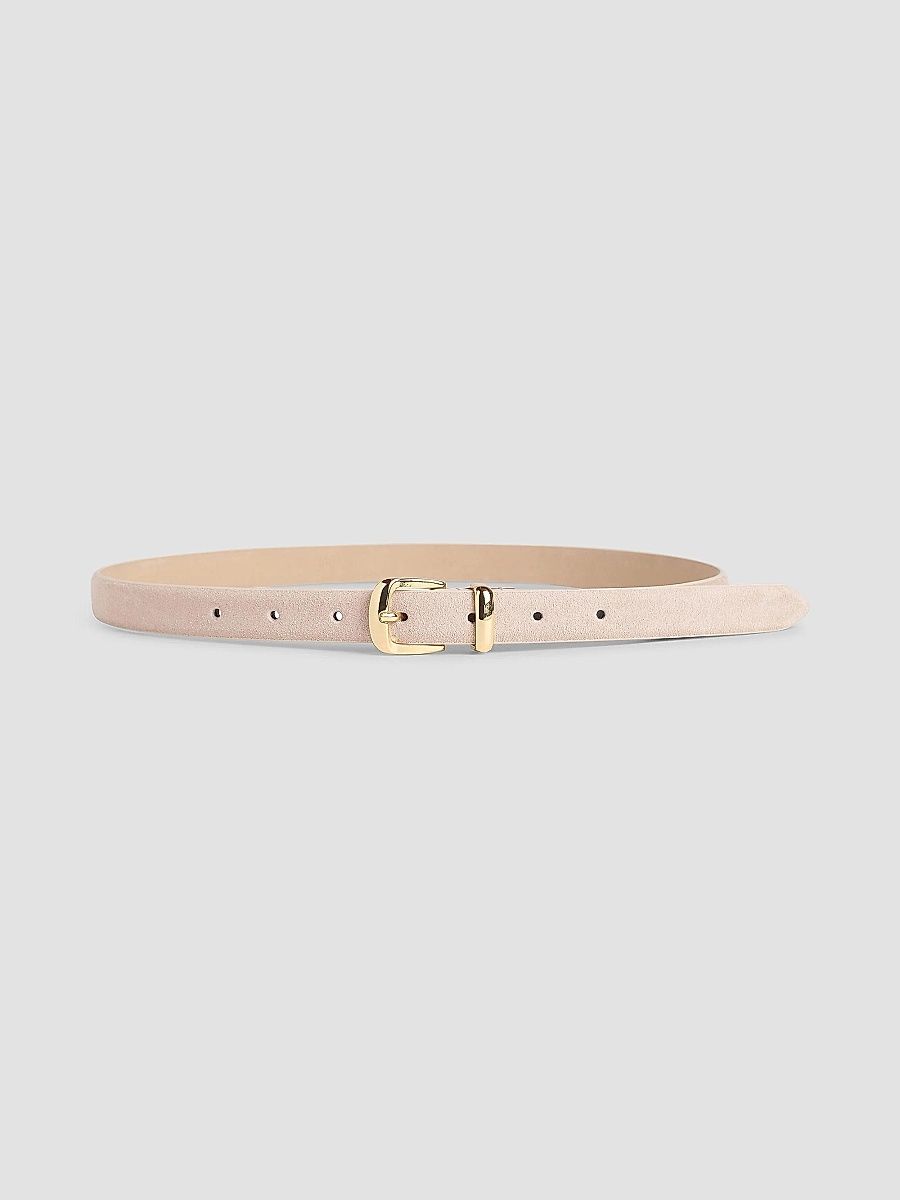 Favorite Daughter Women's The Dottie Suede Belt - Soft Pink Polished - Size XS