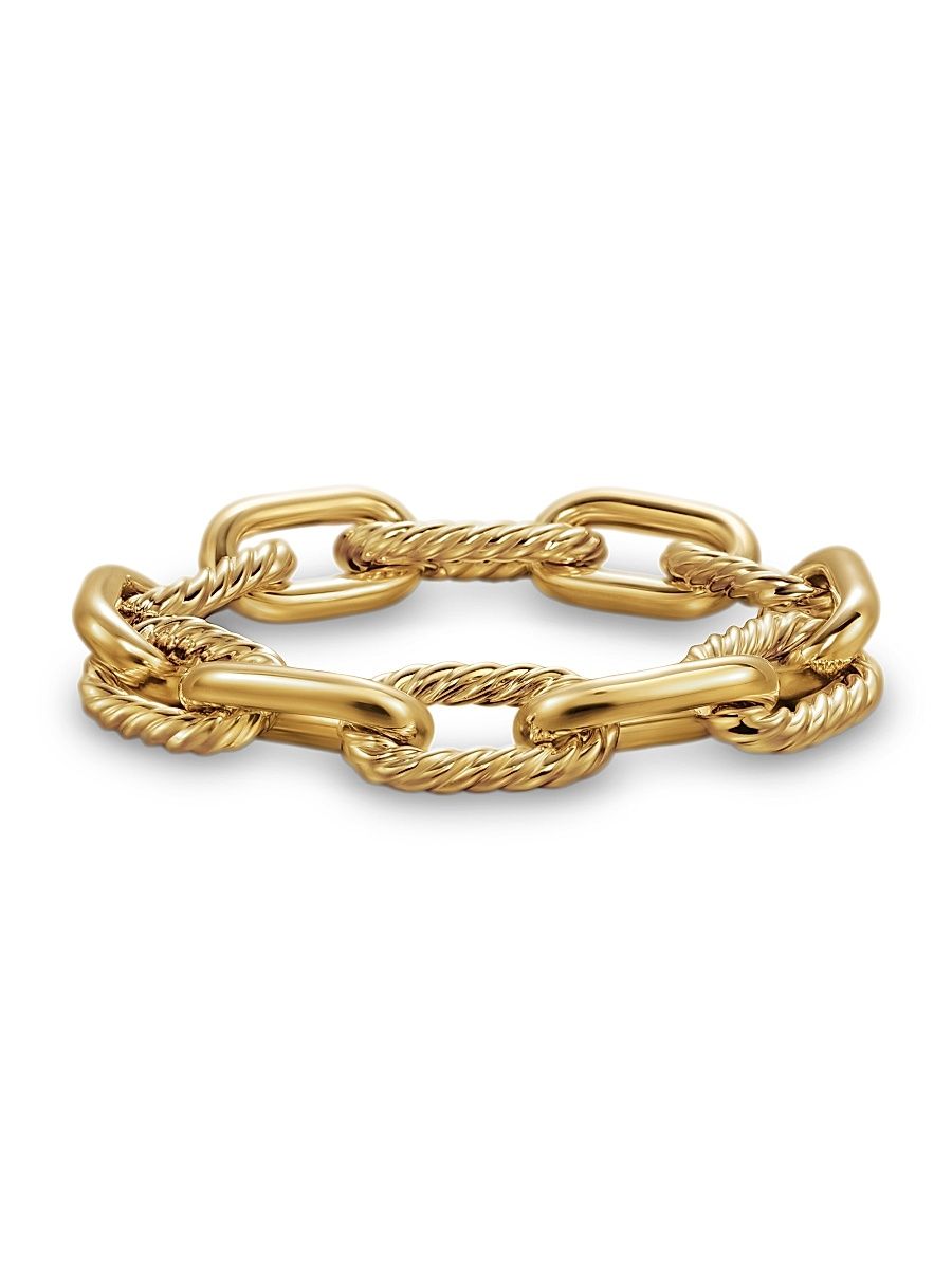 Women's DY Madison Chain Bracelet in 18K Yellow Gold, 13.5MM - Gold - Size Medium