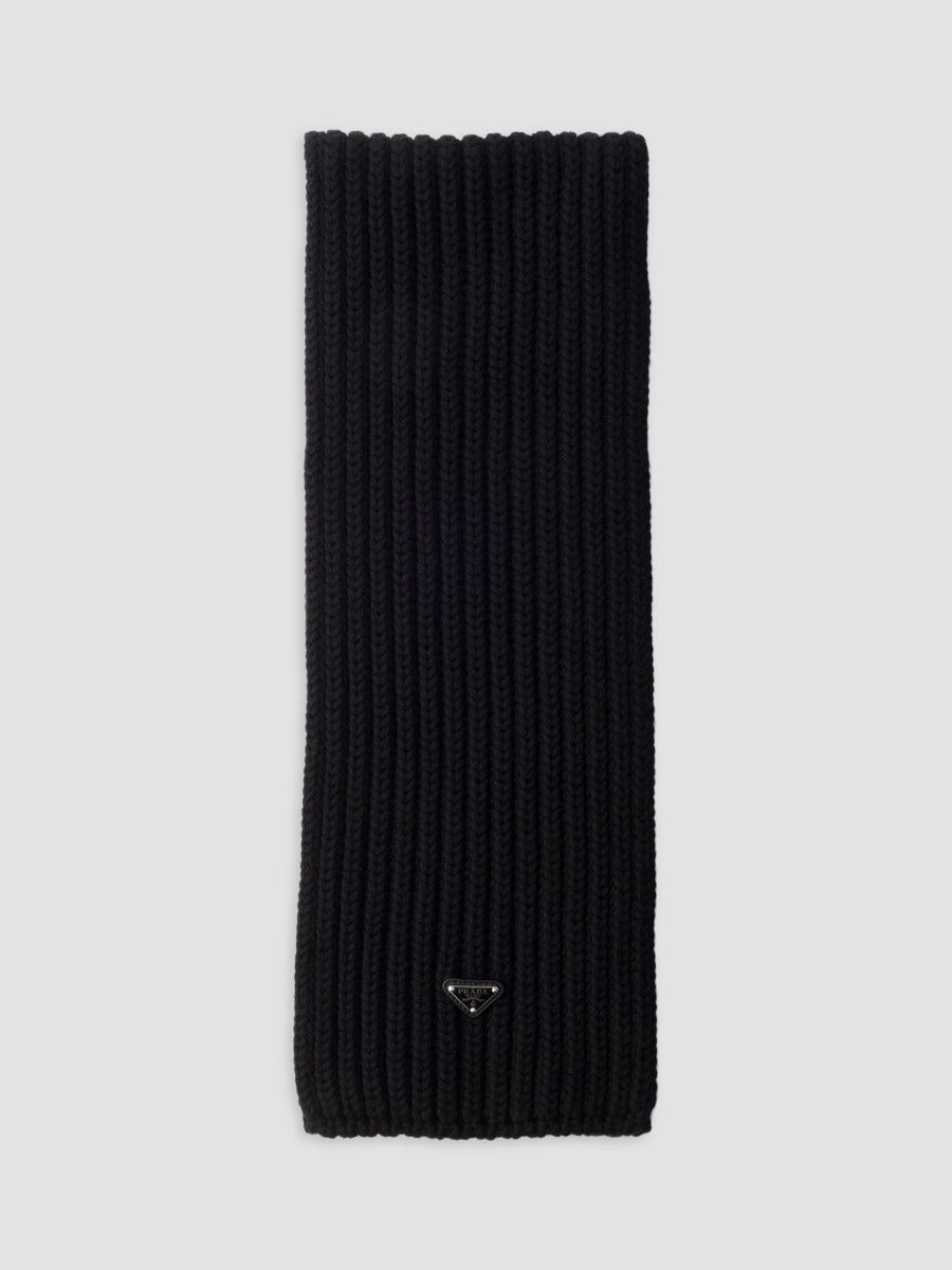 Prada Men's Wool Scarf - Black