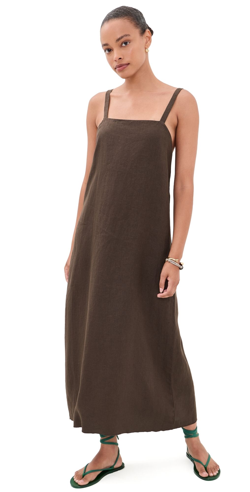 Alex Mill Maria Linen Mini Dress Roasted Bean XL