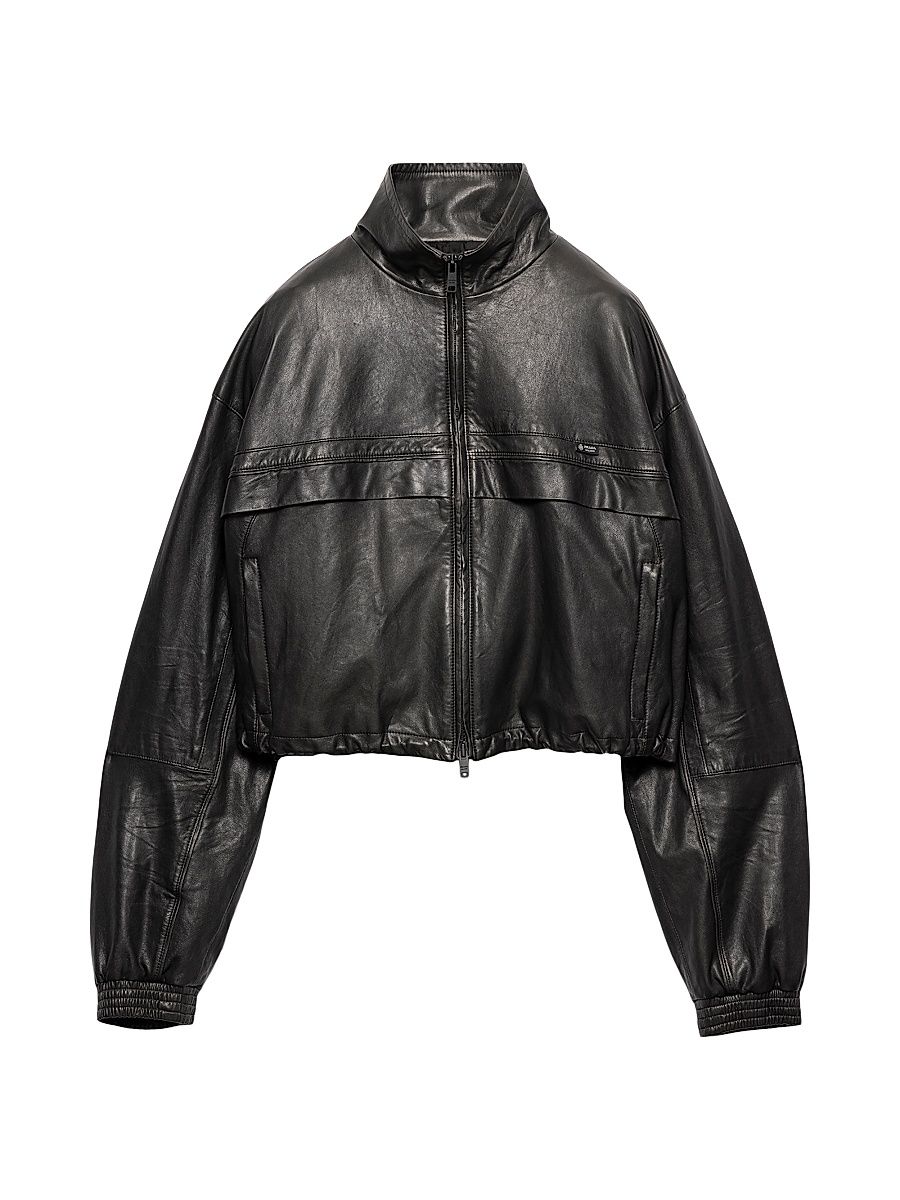 Women's Nappa Leather Jacket - Black - Size 6