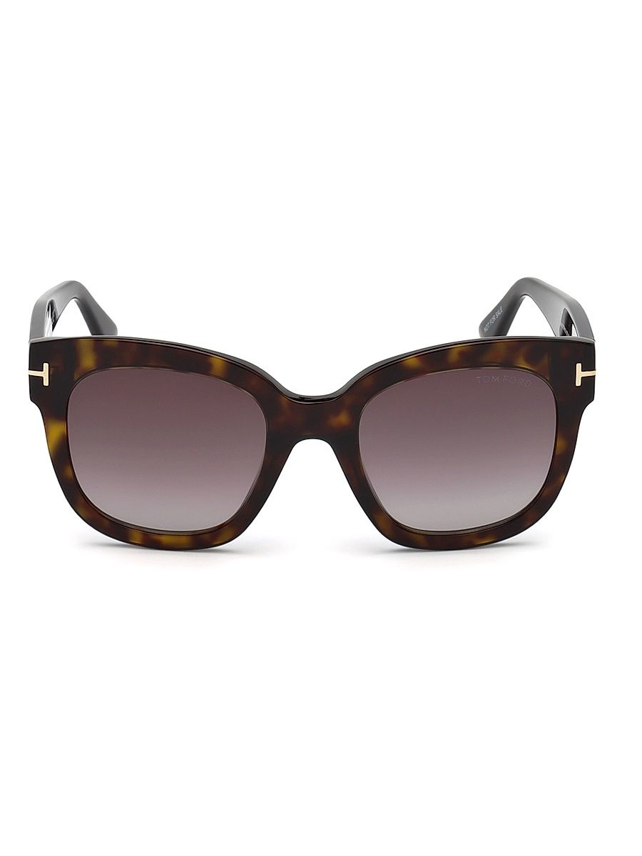 Women's Beatrix 55MM Square Sunglasses - Dark Havana Gradient Bordeaux