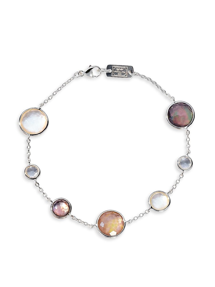 Women's Lollipop 7-Stone Calabria Sterling Silver, Doublet & Triplet Station Bracelet - Sabbia