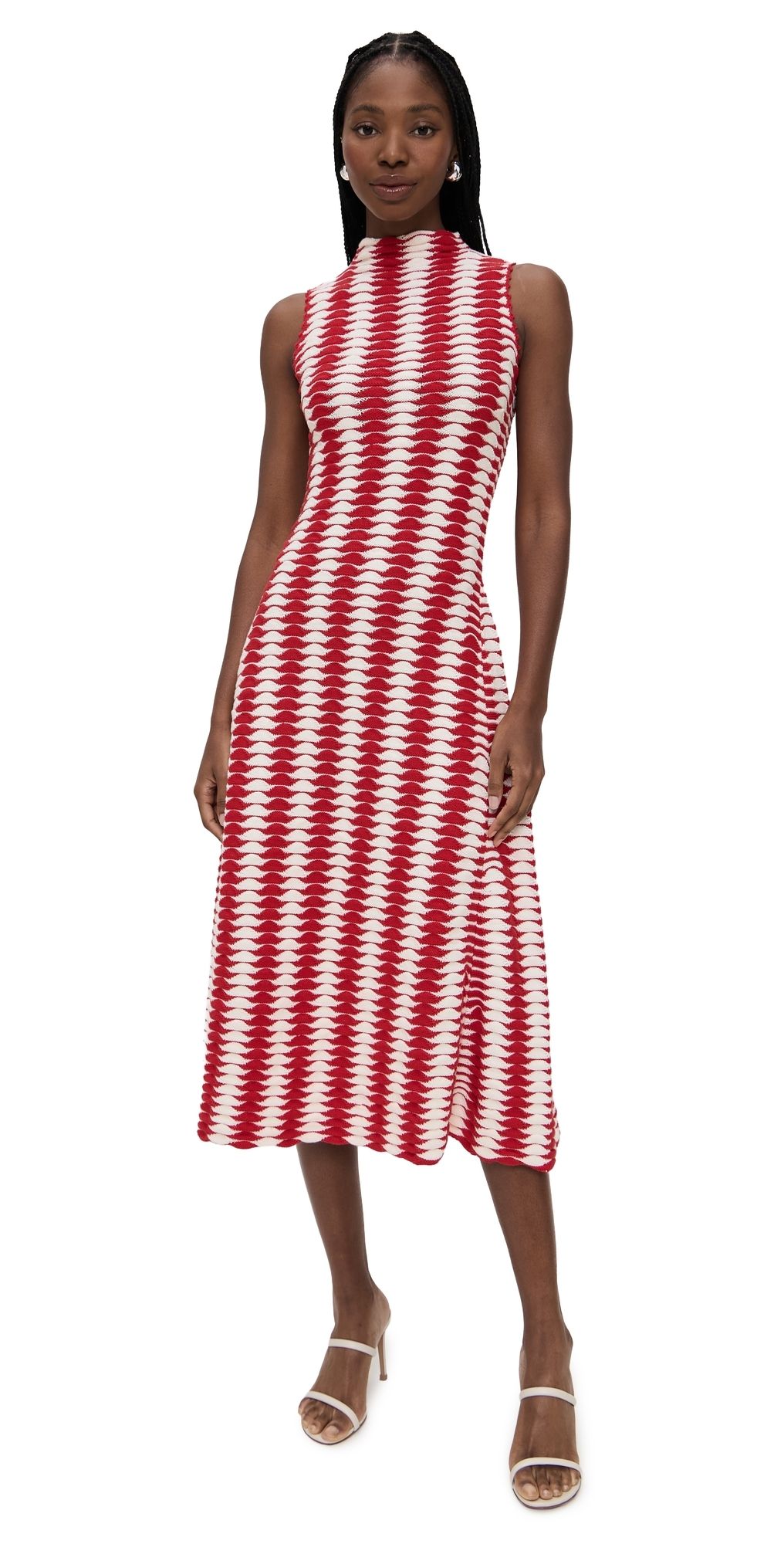 De Loreta Montebello Dress Red/White XS