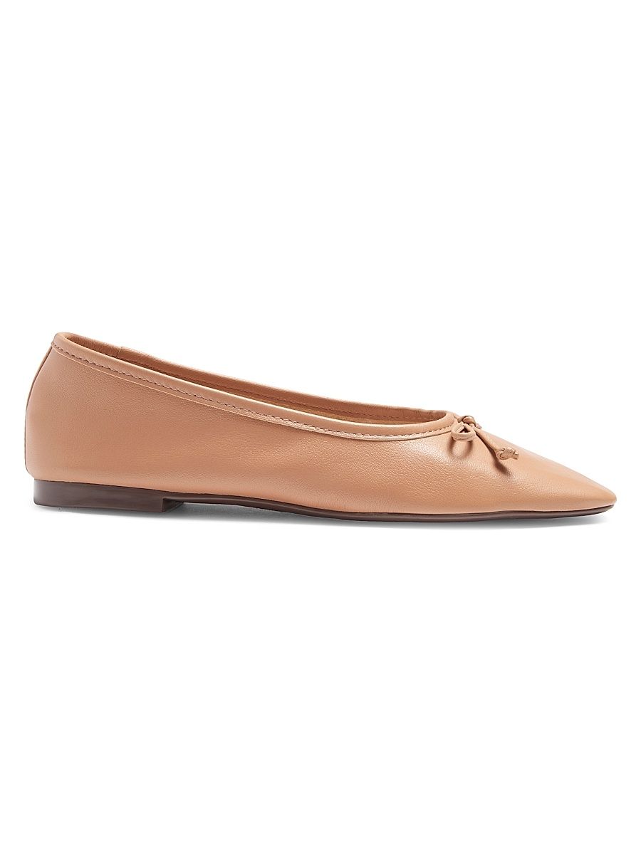 Women's Arissa Leather Ballet Flats - Honey Beige - Size 11