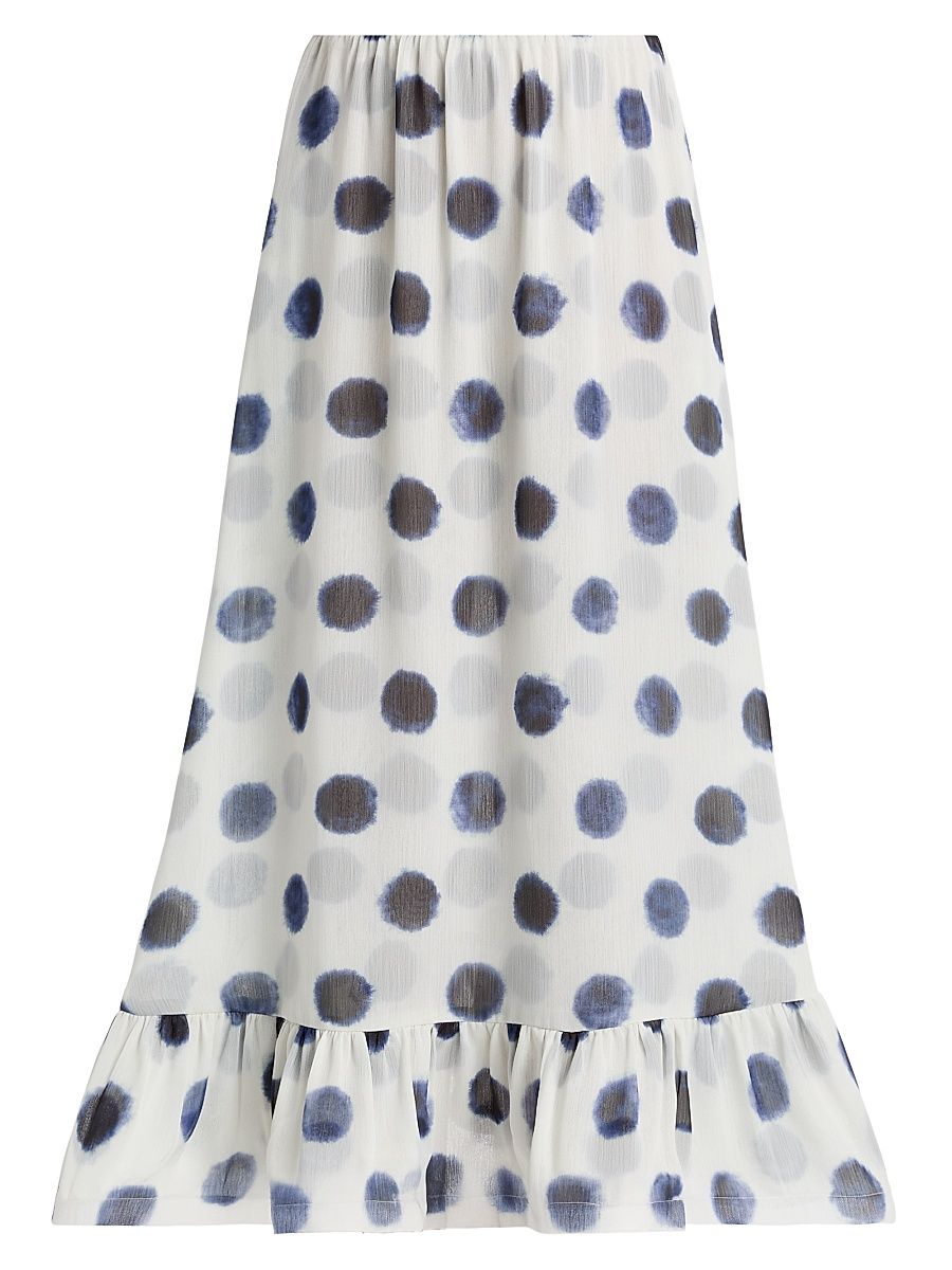 Women's Hope Polka-Dot Midi-Skirt - Polka Dot - Size XL