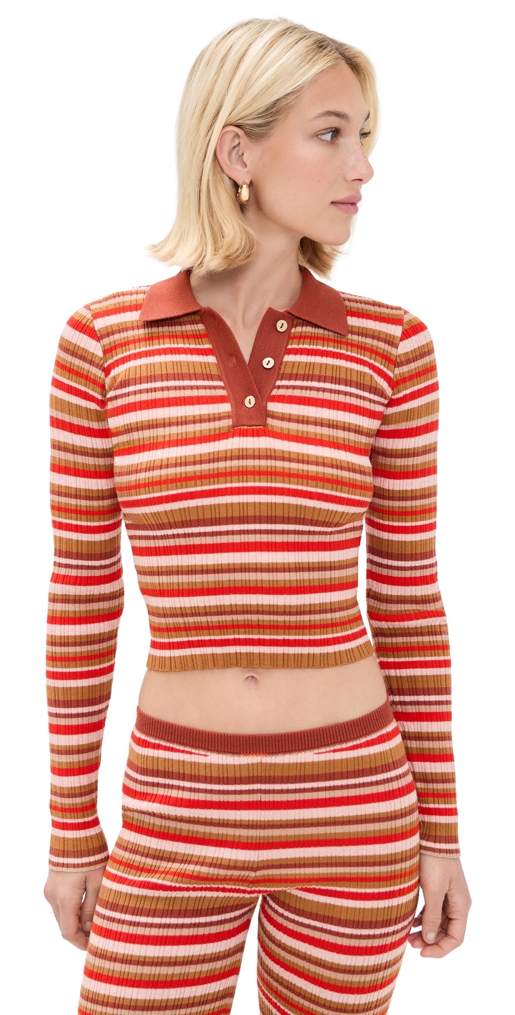 Bananhot Jack Polo Shirt Bayadere Rib Stripes M/L