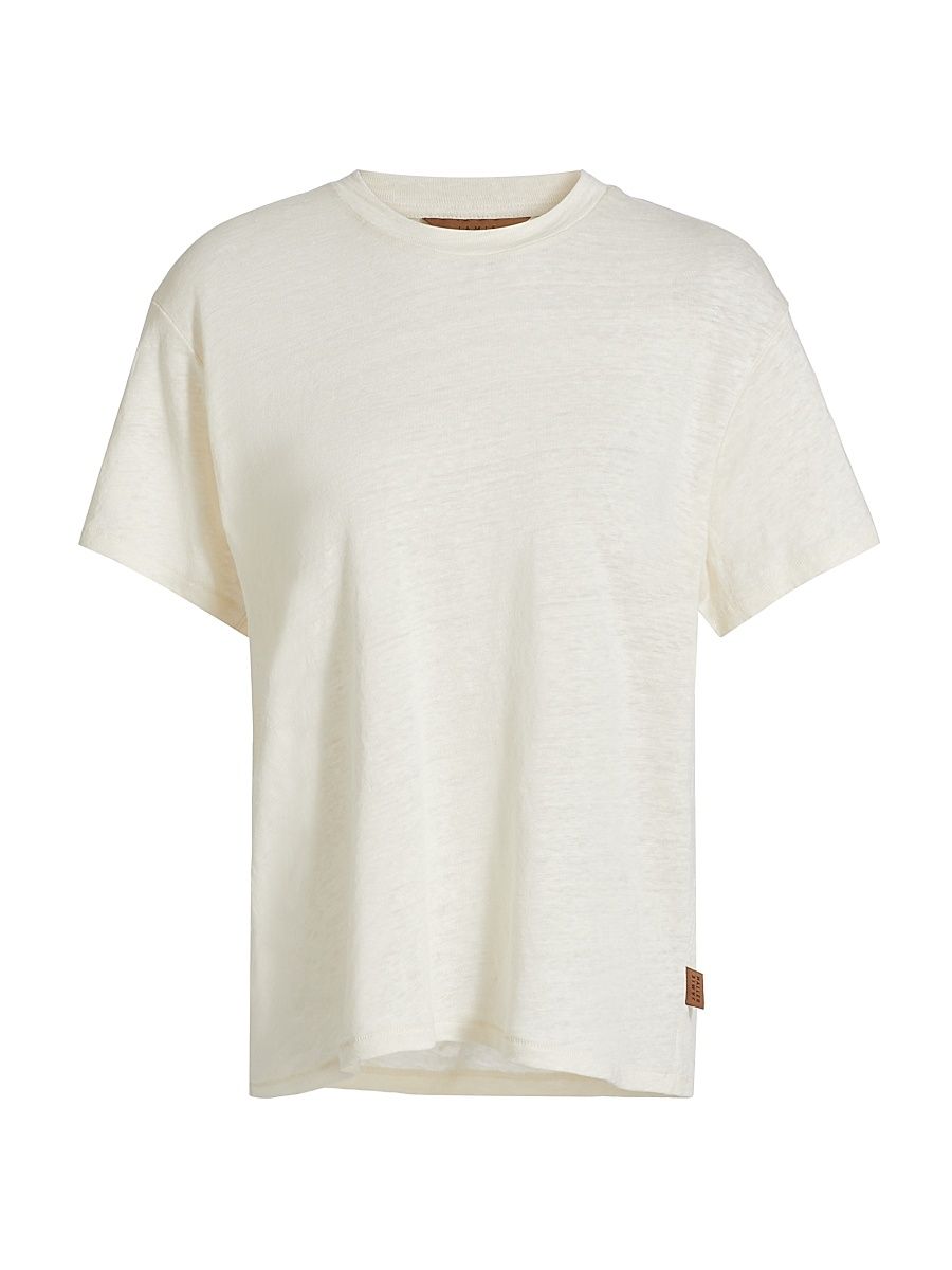 Women's Chameleon Linen Jersey Crewneck T-Shirt - Ecru - Size Small