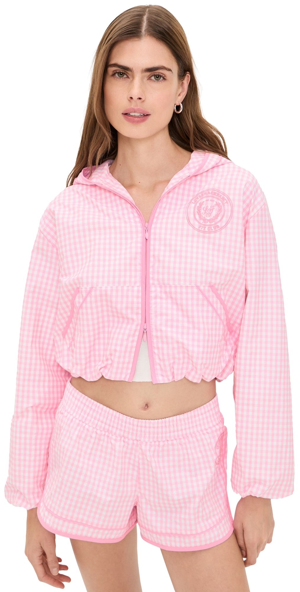 LoveShackFancy Kariana Hoodie Tickled Pink S