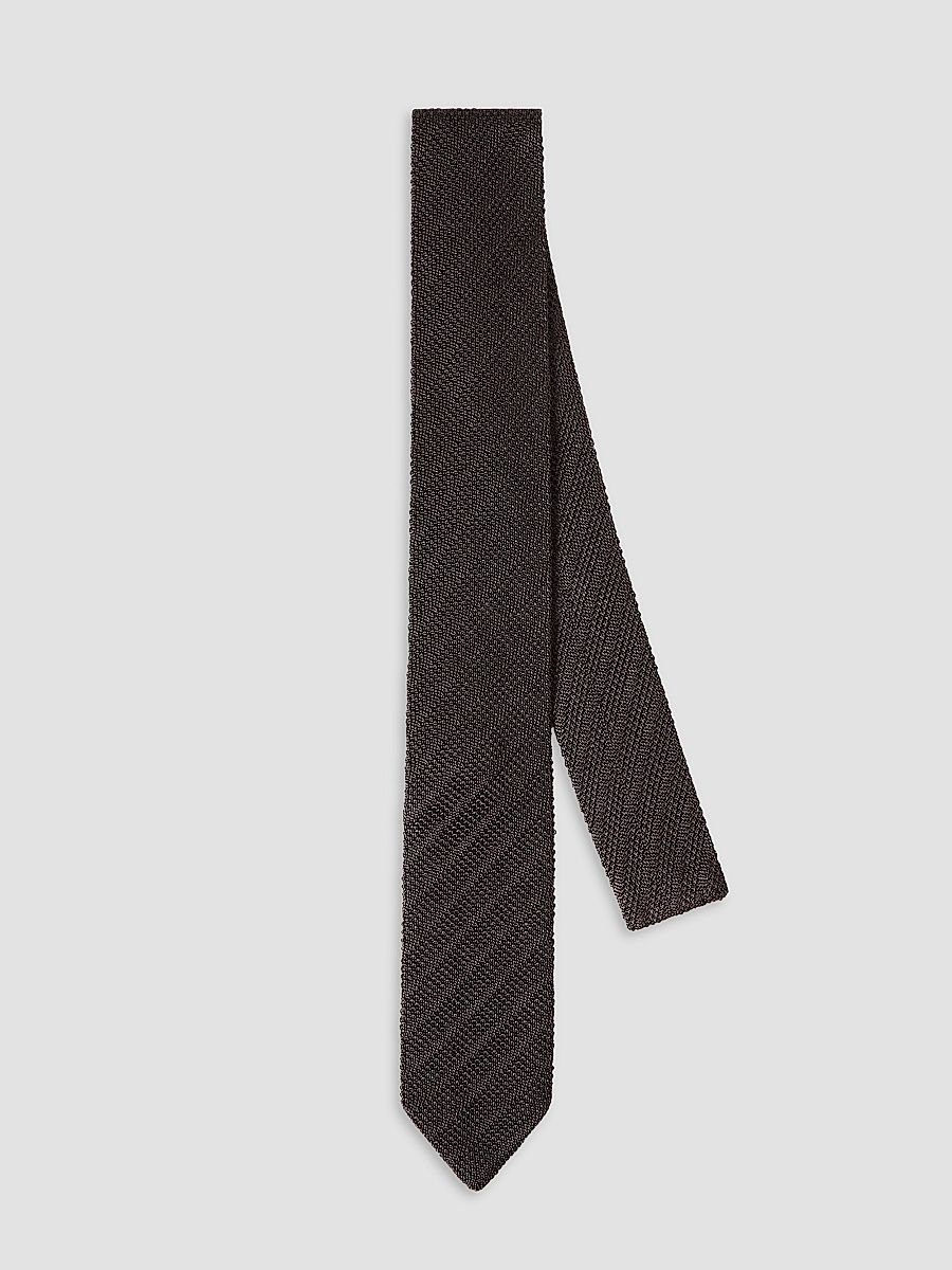 Brunello Cucinelli Men's Textured Silk Tie - Anthracite