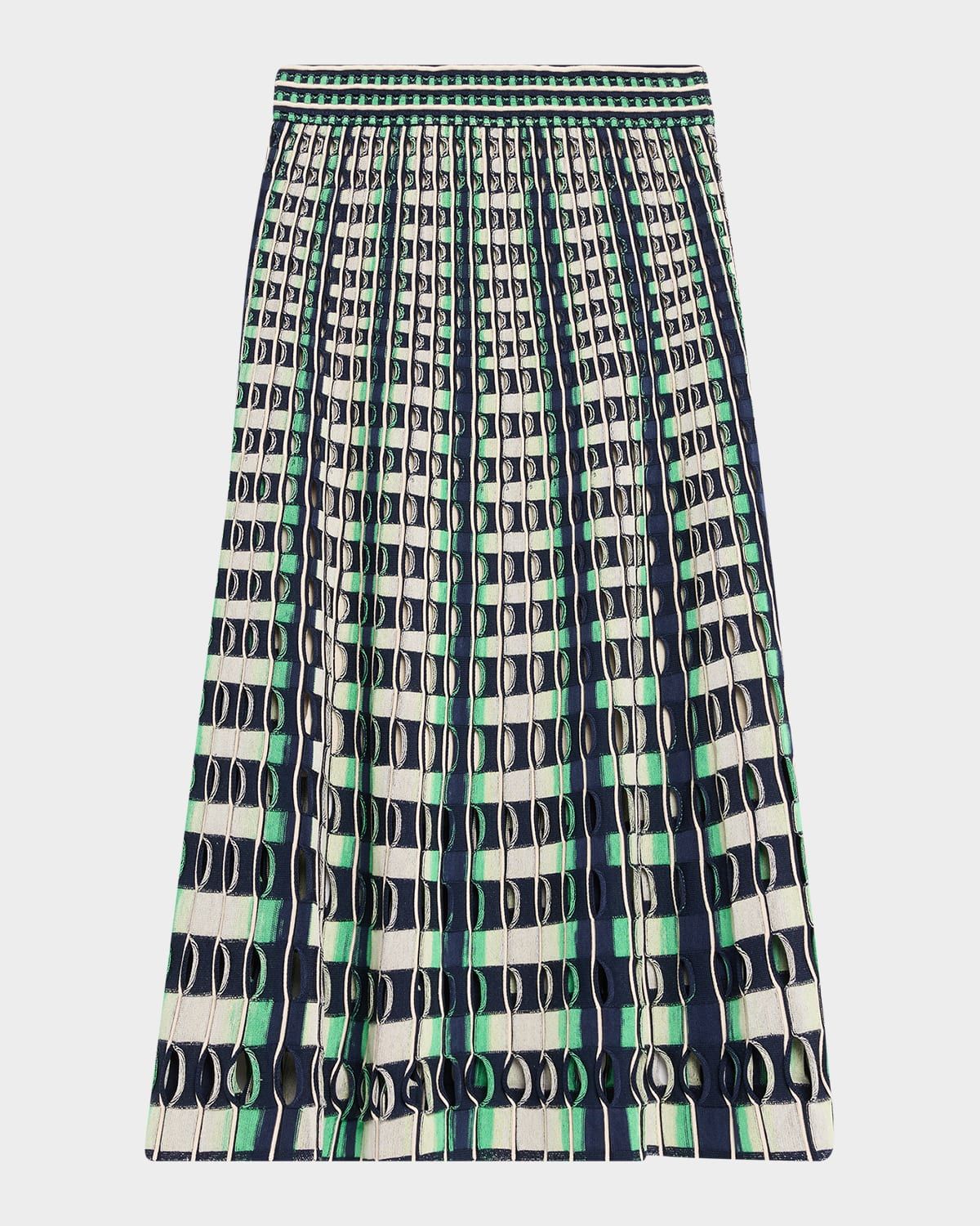 Drue Openwork Midi Skirt