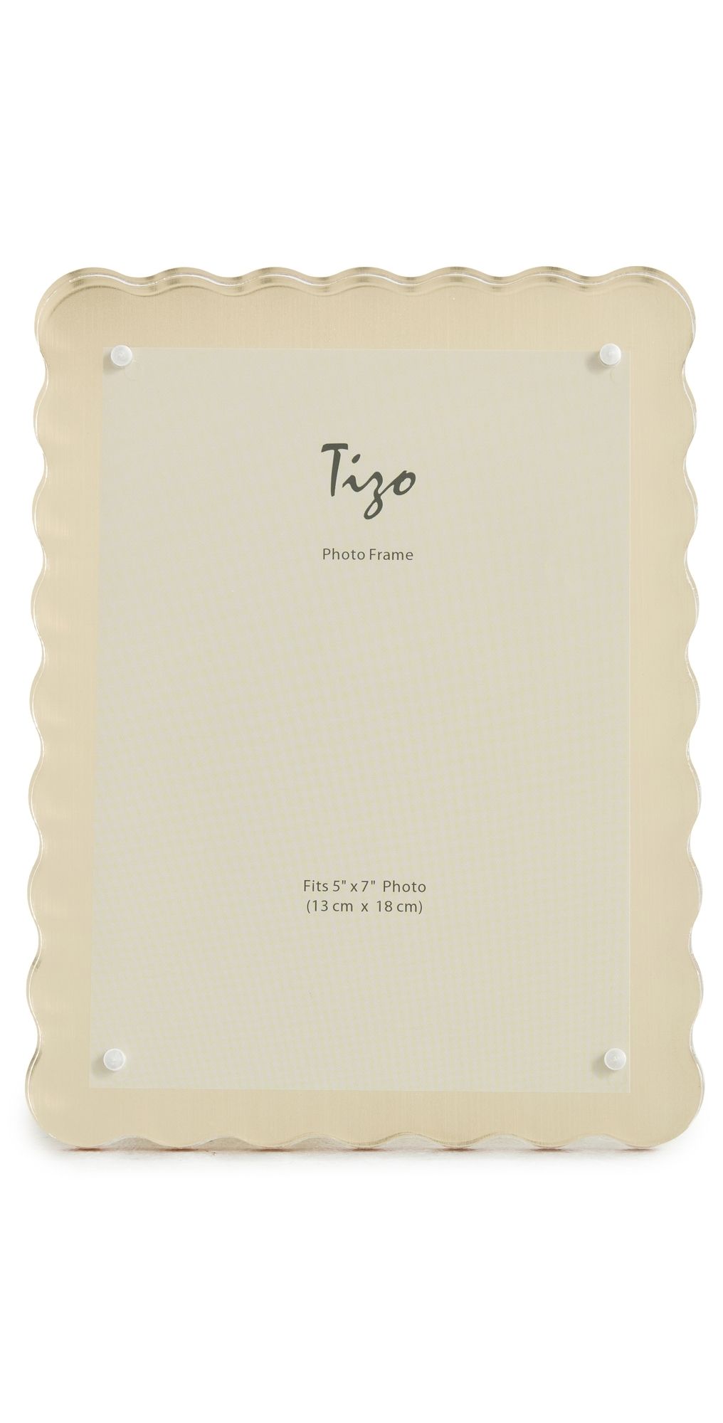 Tizo Design Lucite Frame Wave Design Gold 5x7 Gold One Size