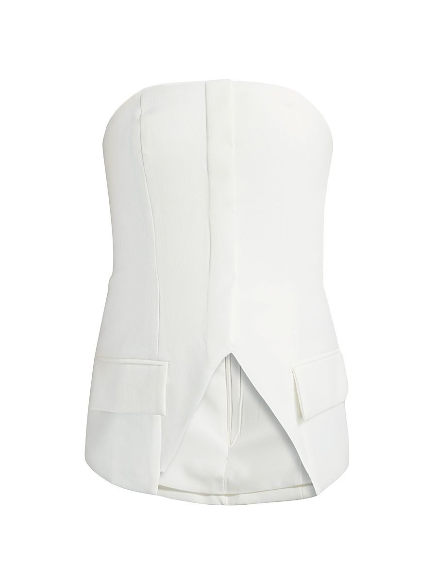 Women's Petra Strapless Tailored Top - Winter White - Size XL