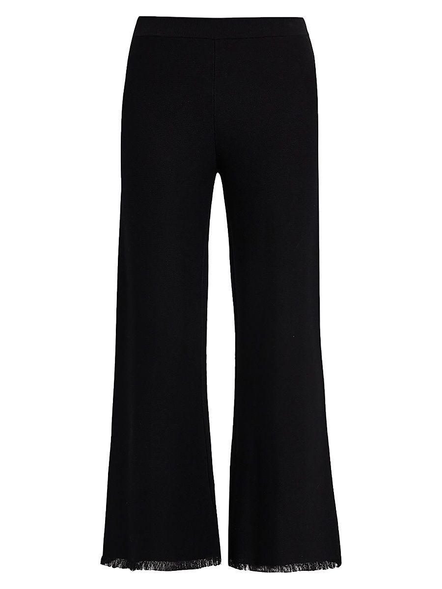 Women's Valley Knit Flare Trousers - Black - Size XL