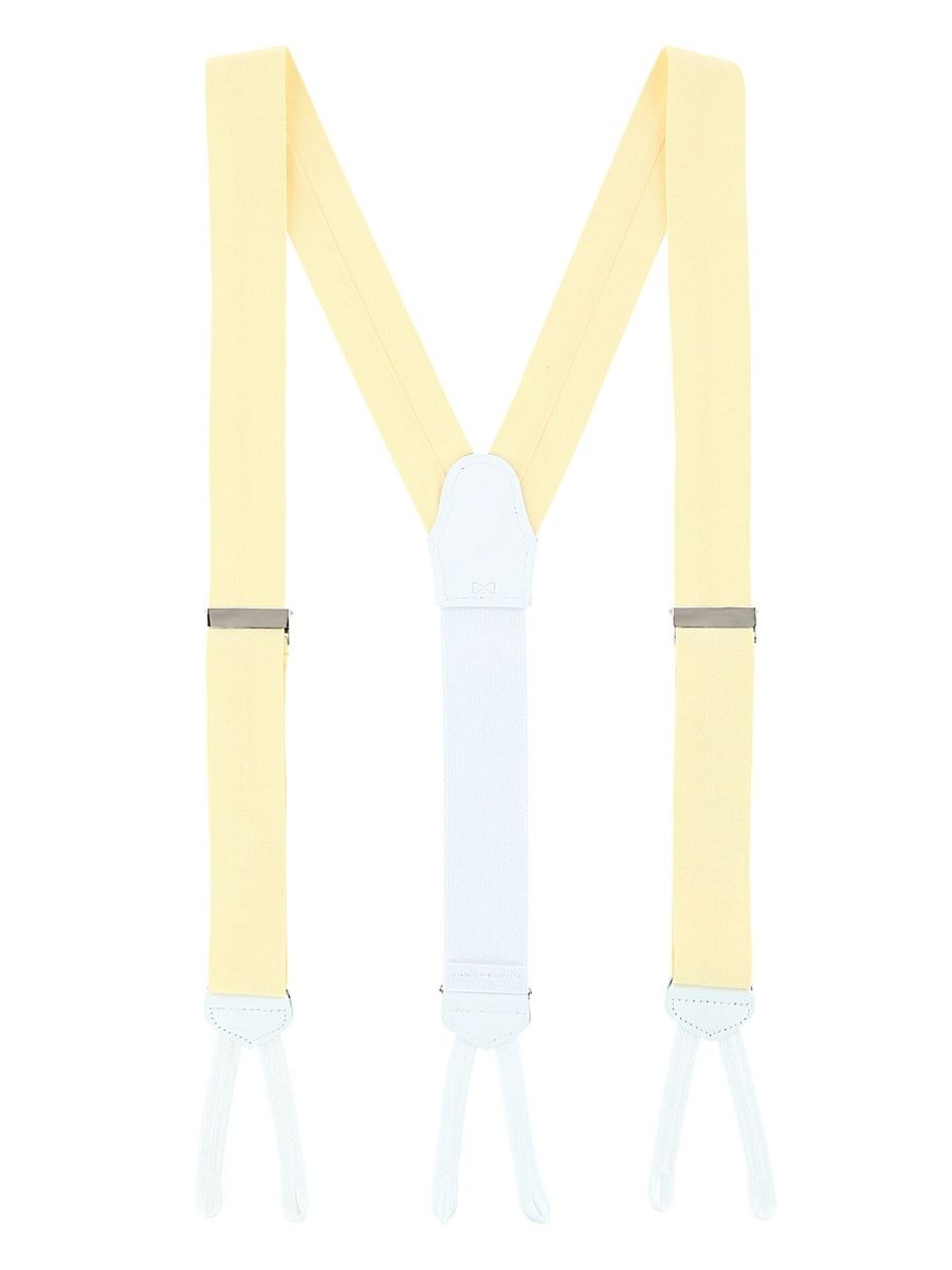 Men Louisville Chambray Formal Brace Suspenders - Yellow