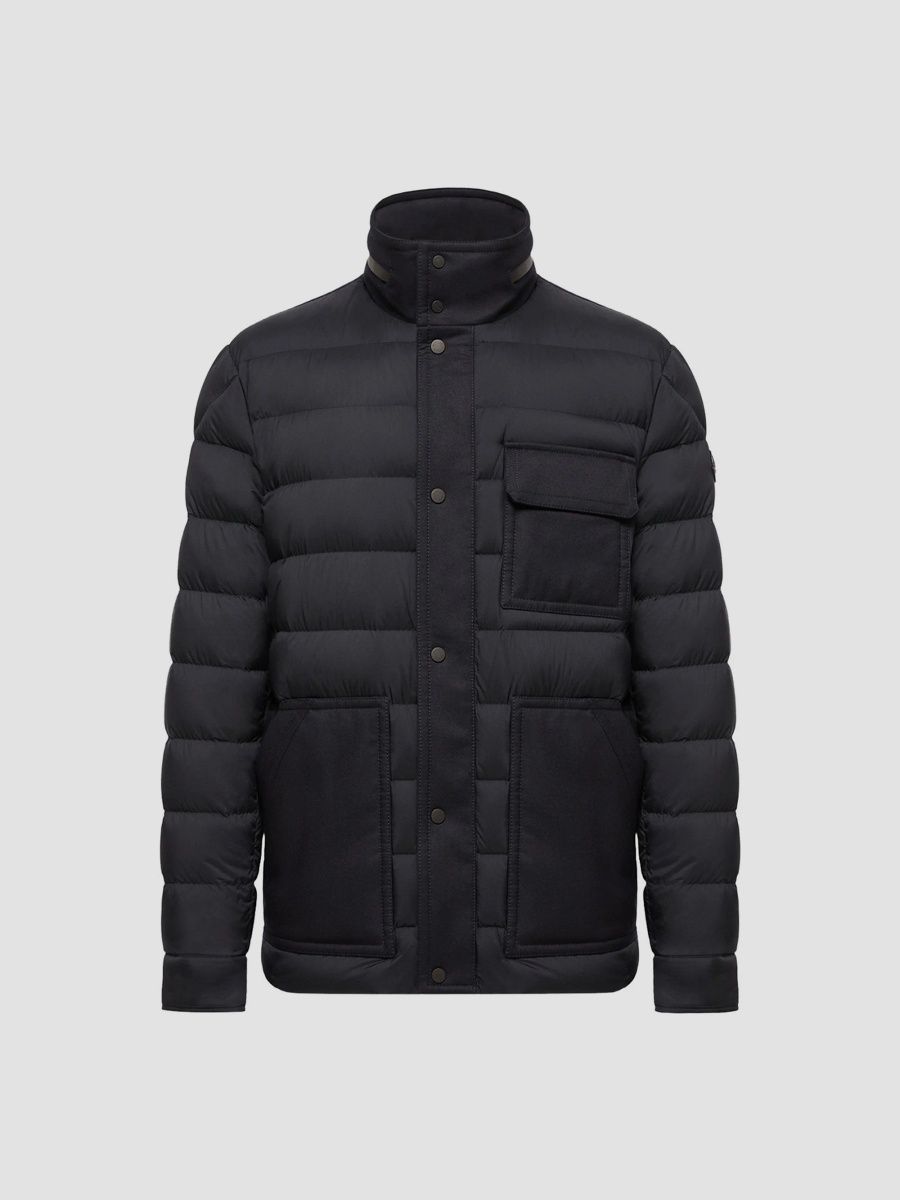 Moncler Men's Bieza Down Field Jacket - Dark Blue - Size XXL