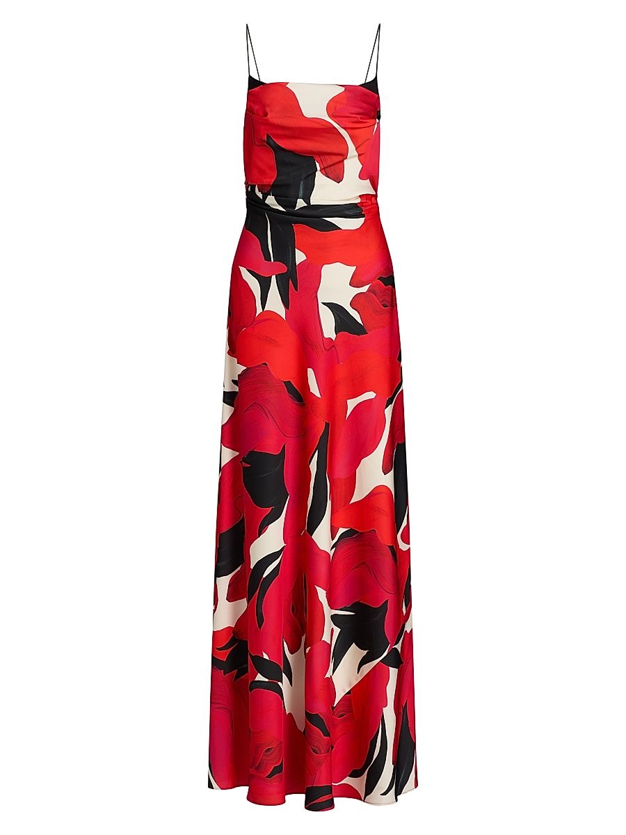 Women's Alyina Floral Gown - Red Bloom - Size 8