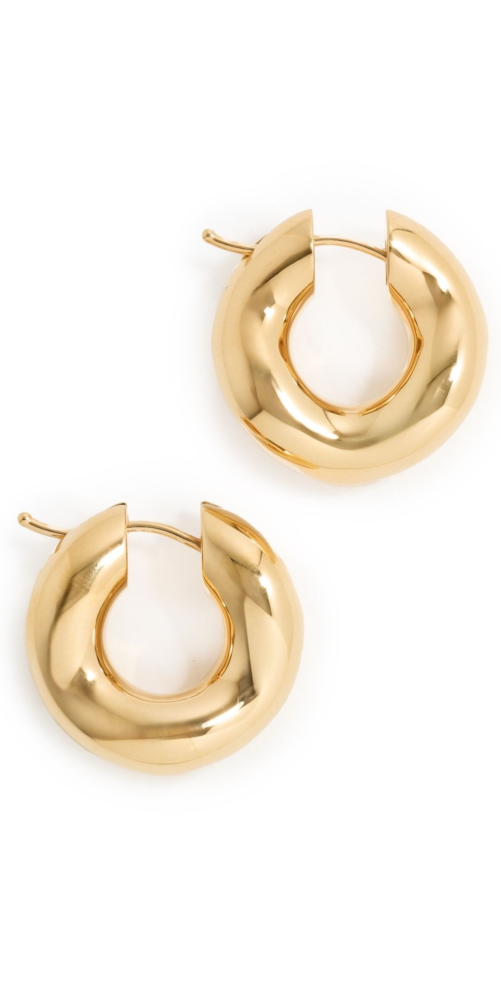 Charlotte Chesnais Wave Blow Hoops Vermeil One Size
