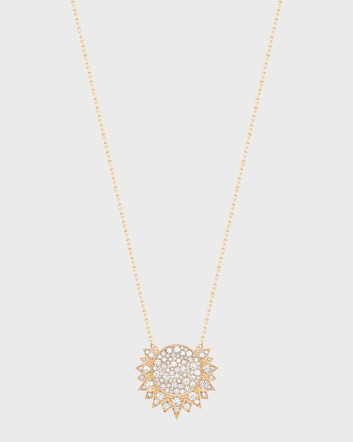 Sunlight 18k Rose Gold Diamond Pendant Necklace