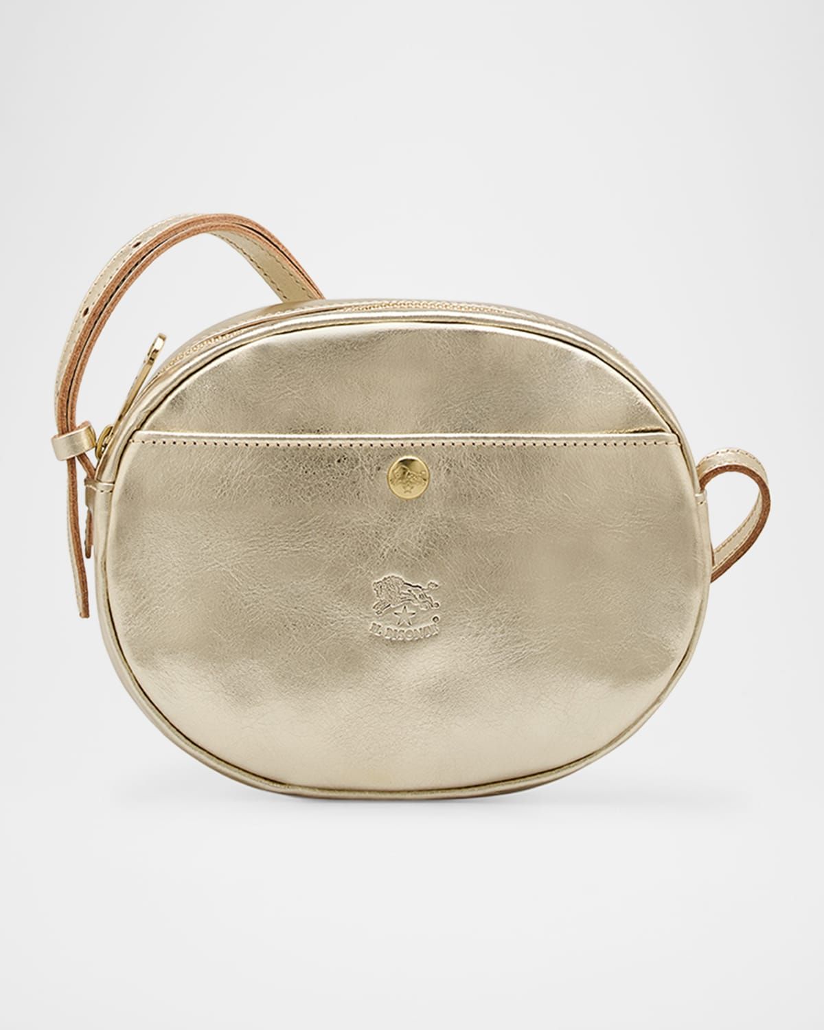 Rubino Round Leather Crossbody Bag