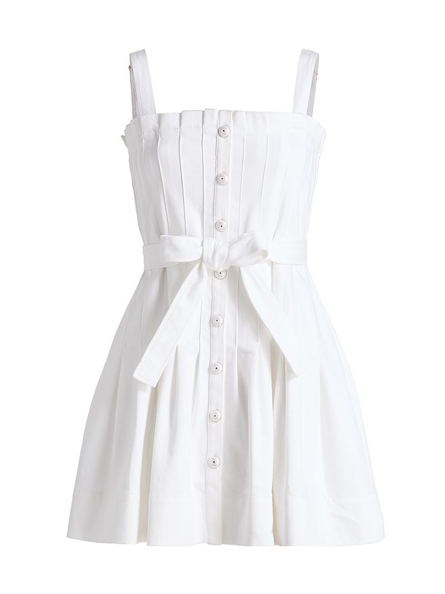 Women's Branwen Denim A-Line Minidress - White - Size 16