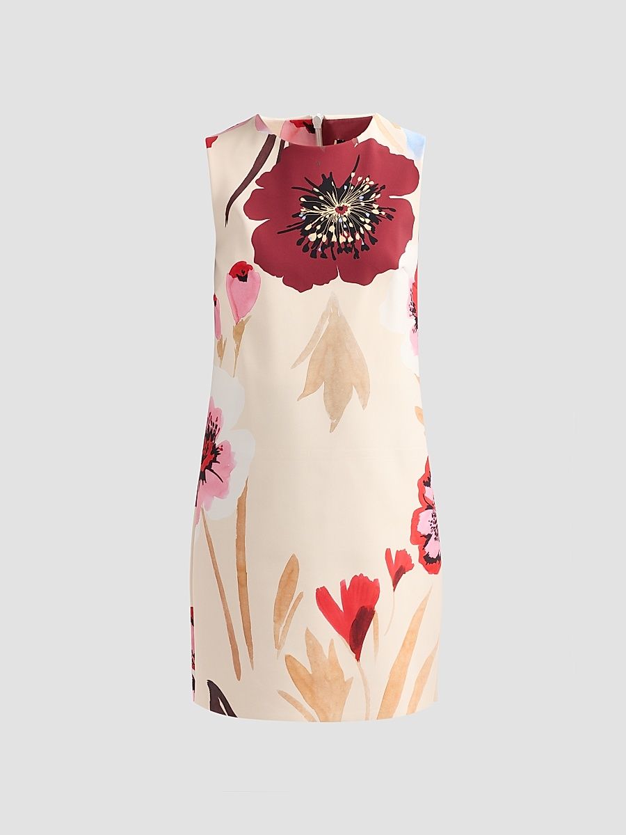Women's Yeon Floral Shift Mini Dress - Mae Big Ivory - Size 2