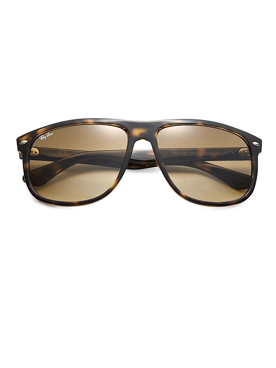 Men's RB4147 60MM Flat-Top Boyfriend Wayfarer Sunglasses - Tortoise