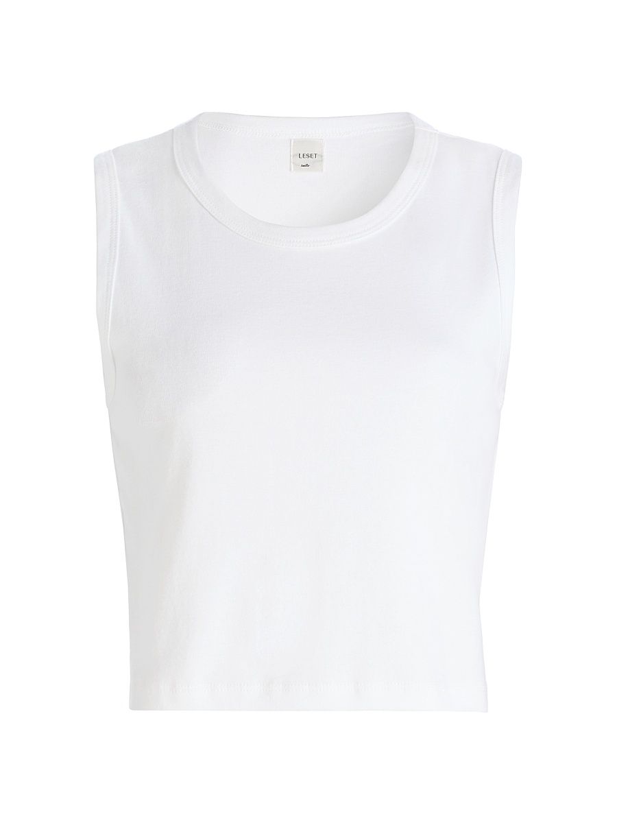 Women's Nando Sleeveless Crewneck Top - White - Size Small