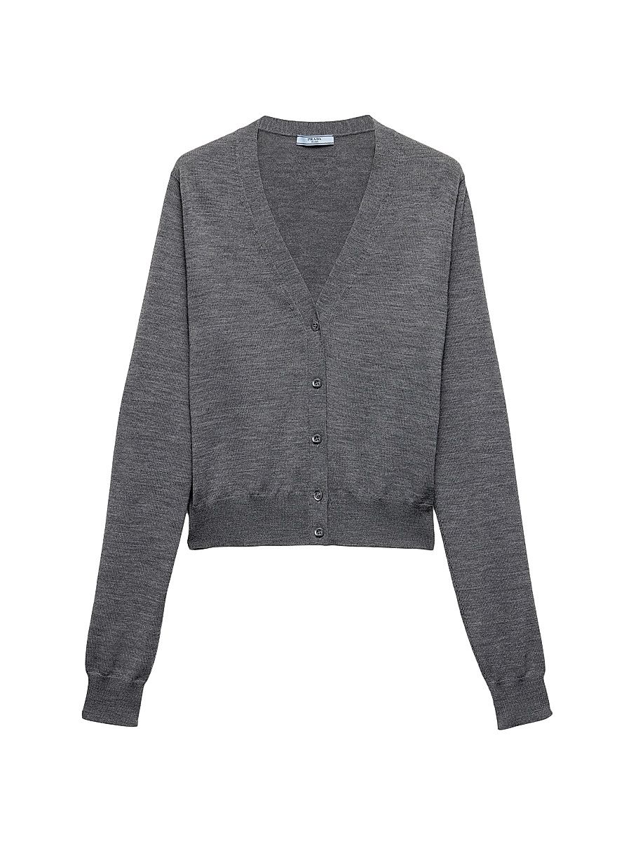 Women's Wool Cardigan - Grey - Size 10