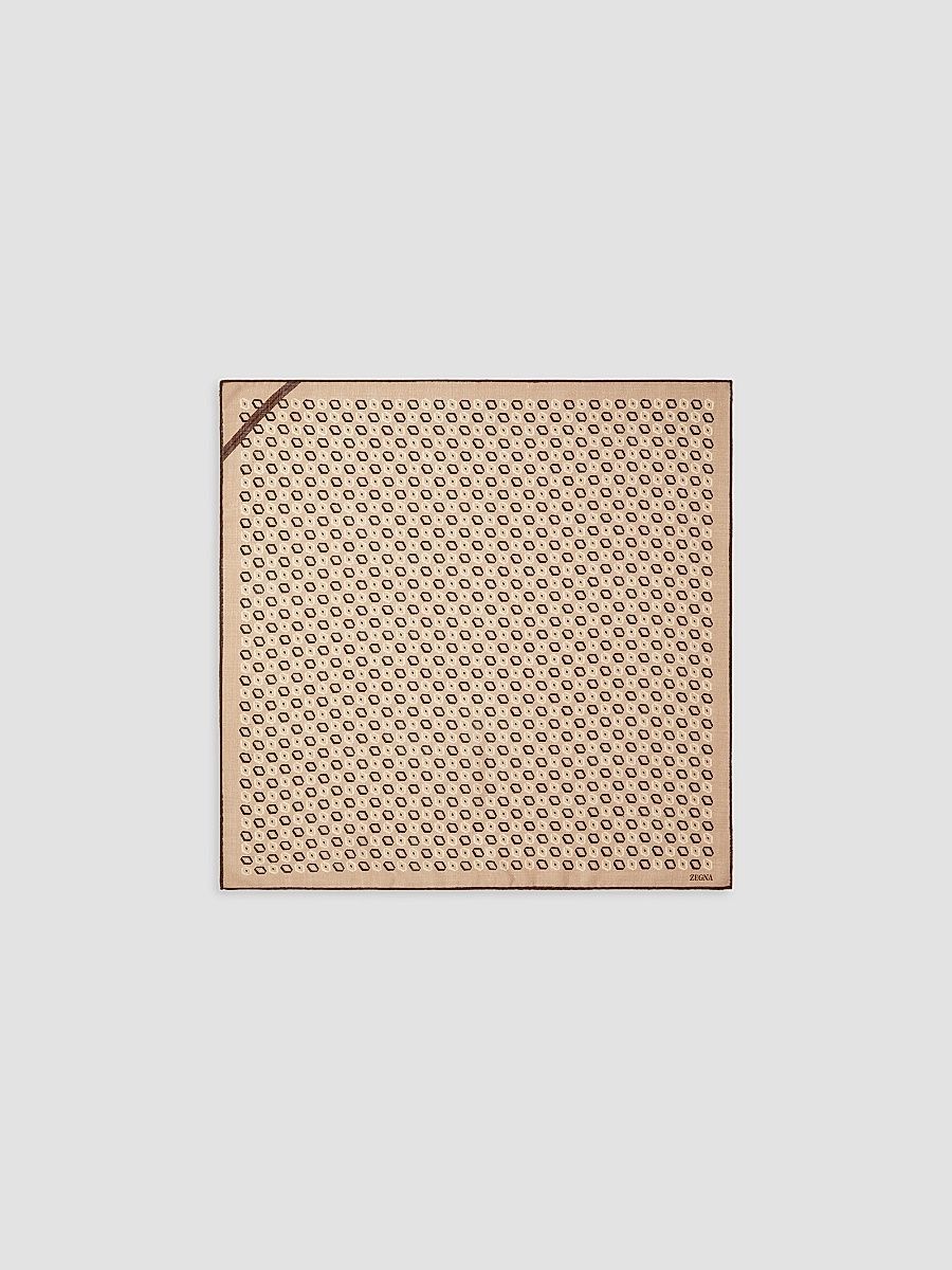 Men's Wool Foulard - Light Taupe