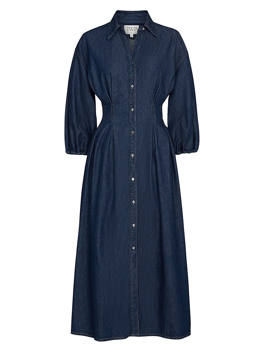 Women's Mason Denim Maxi Shirtdress - Indigo Resin - Size 12