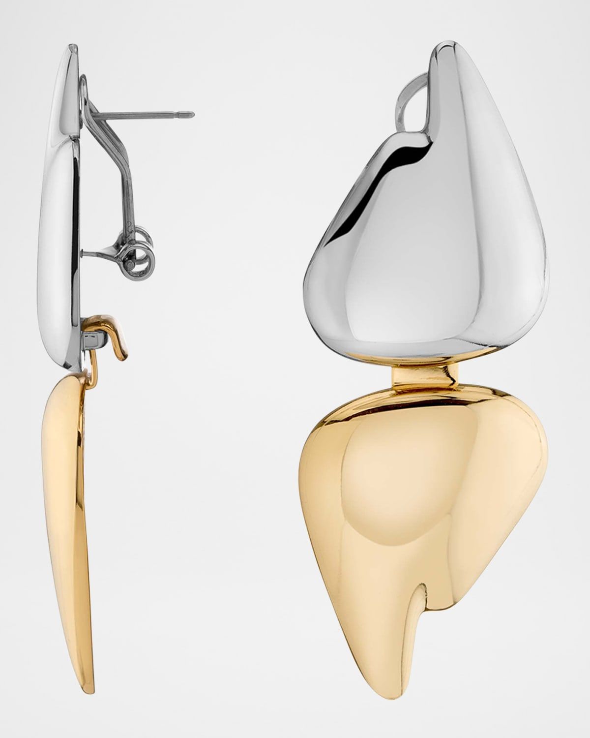 Blaze Two-Tone Convertible Earrings