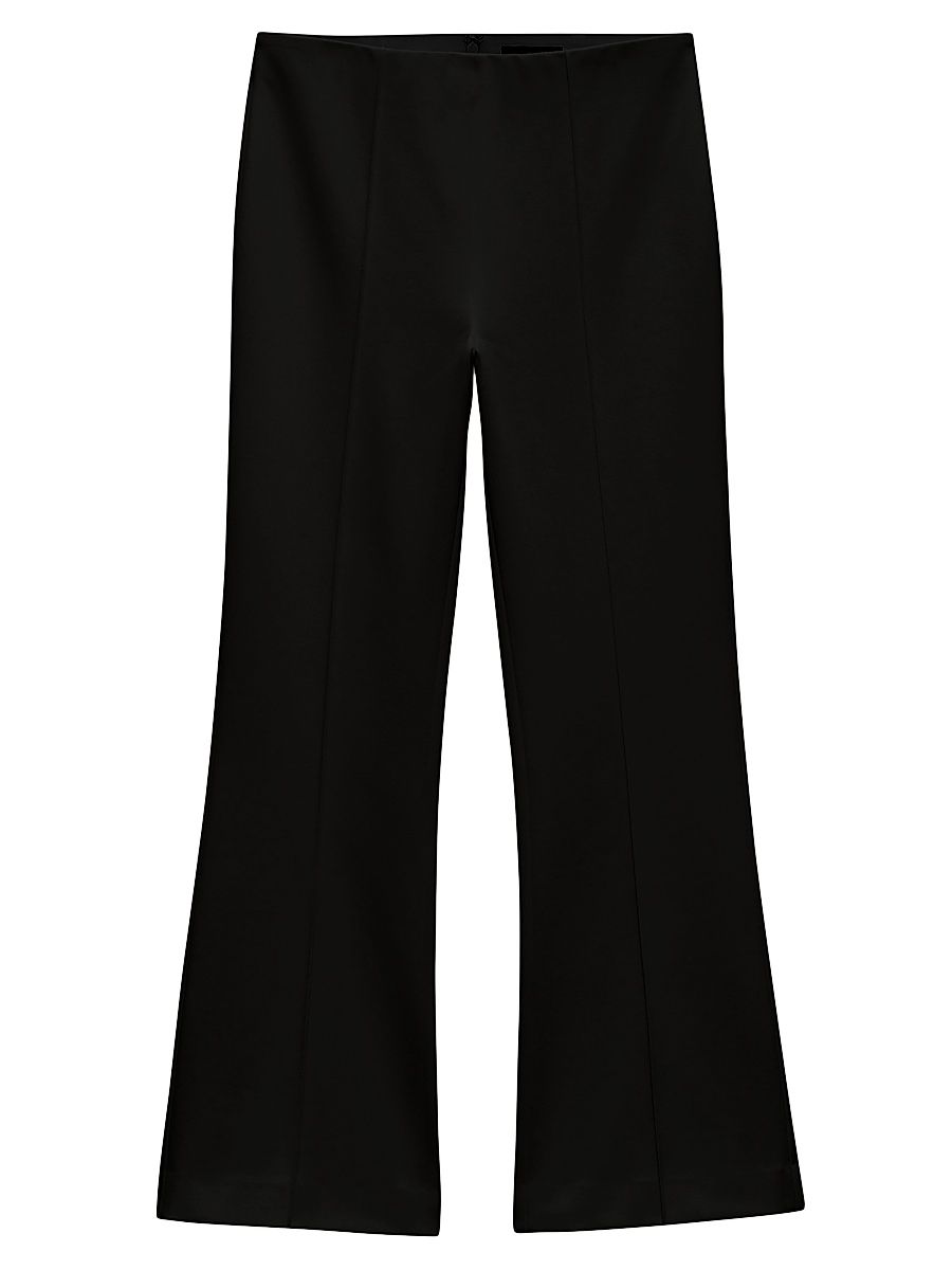 Women's Irina Cropped Kick-Flare Pants - Black - Size Large